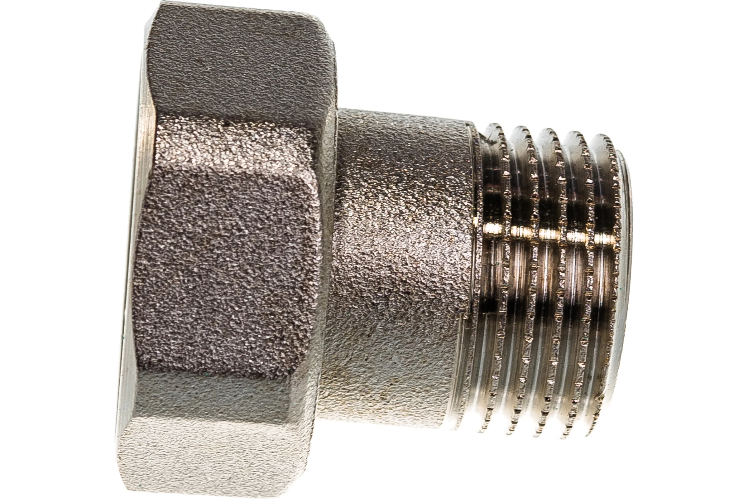 Соединение с накидной гайкой Uni-Fitt НВ 1/2"x3/4", с плоской прокладкой, никелированное 624N2300