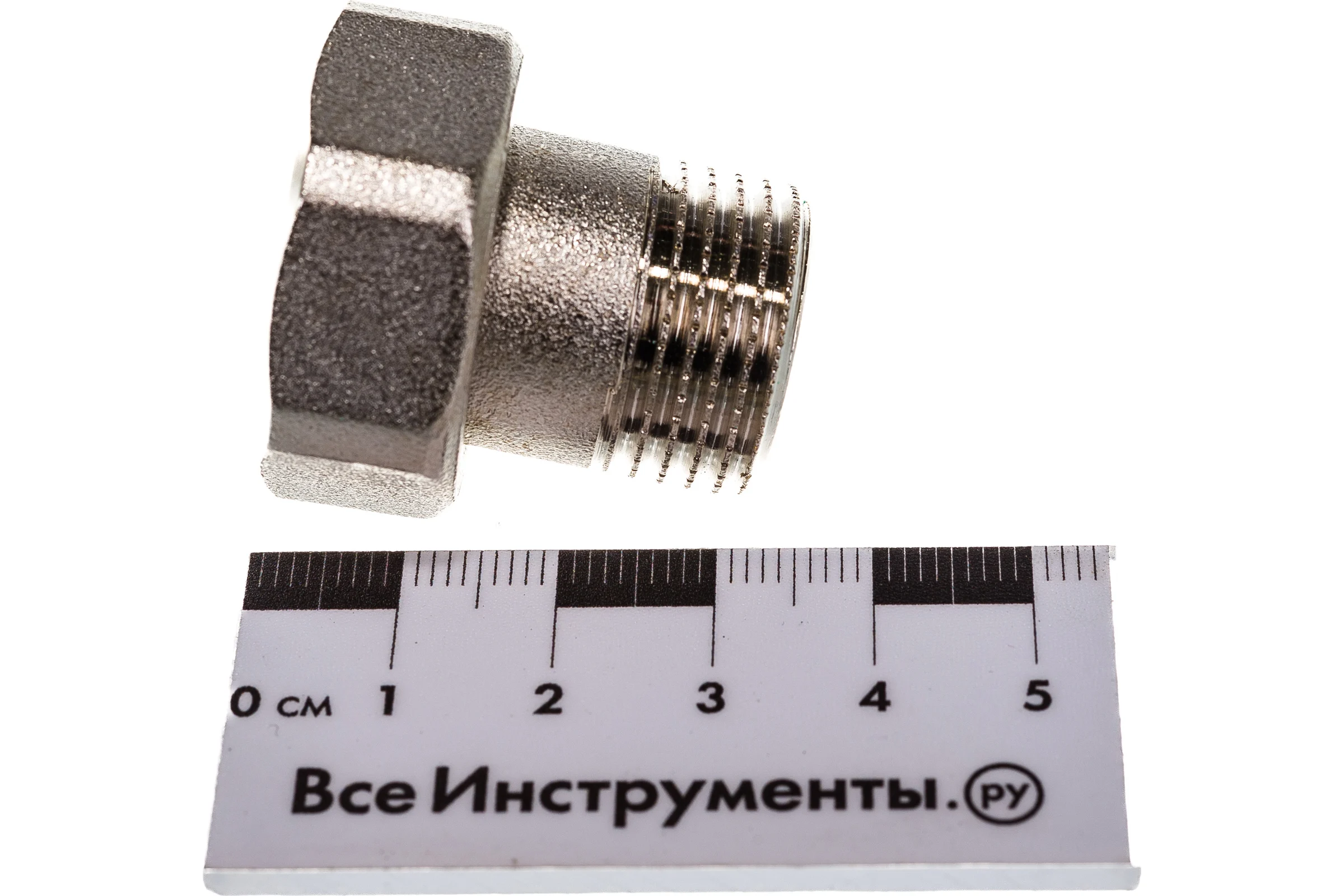 Соединение с накидной гайкой Uni-Fitt НВ 1/2"x3/4", с плоской прокладкой, никелированное 624N2300