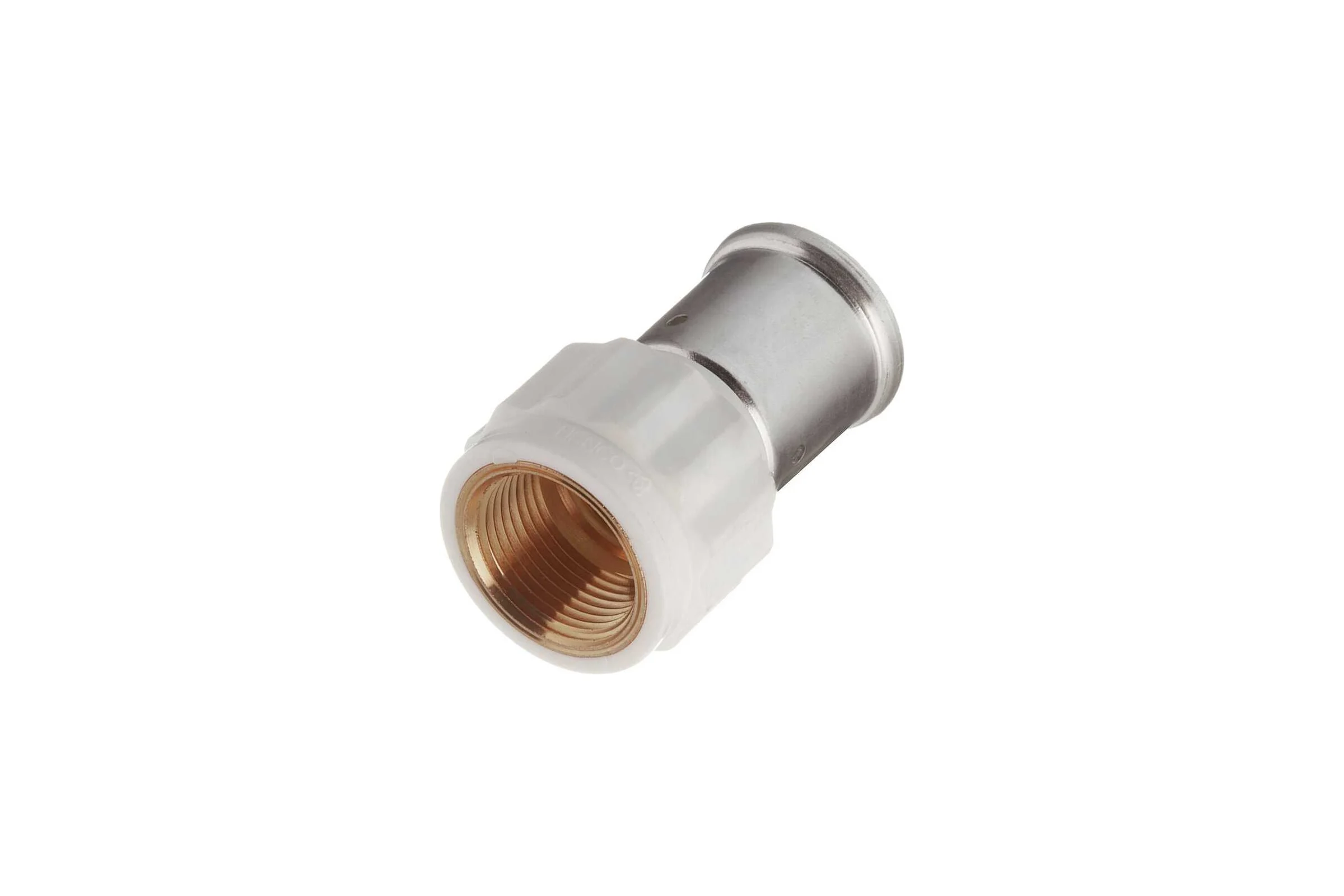 Муфта HENCO ВР, ПВДФ пресс, белая, 26x3/4" 18PKW-2605