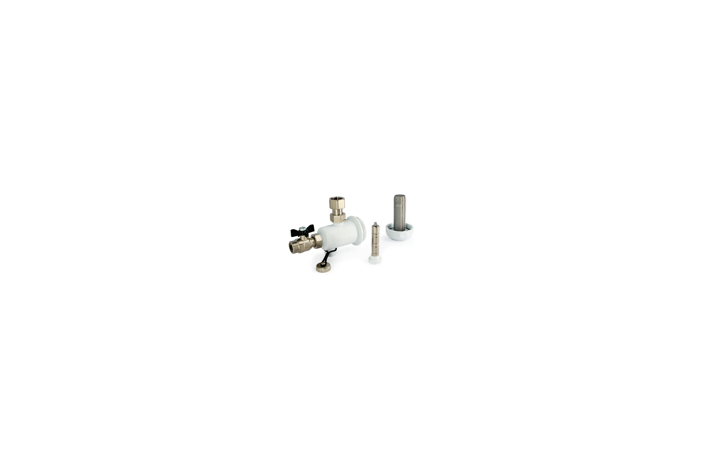 Магнитный фильтр-грязеуловитель для котла Uni-Fitt 3/4" пластик белый 215W3000