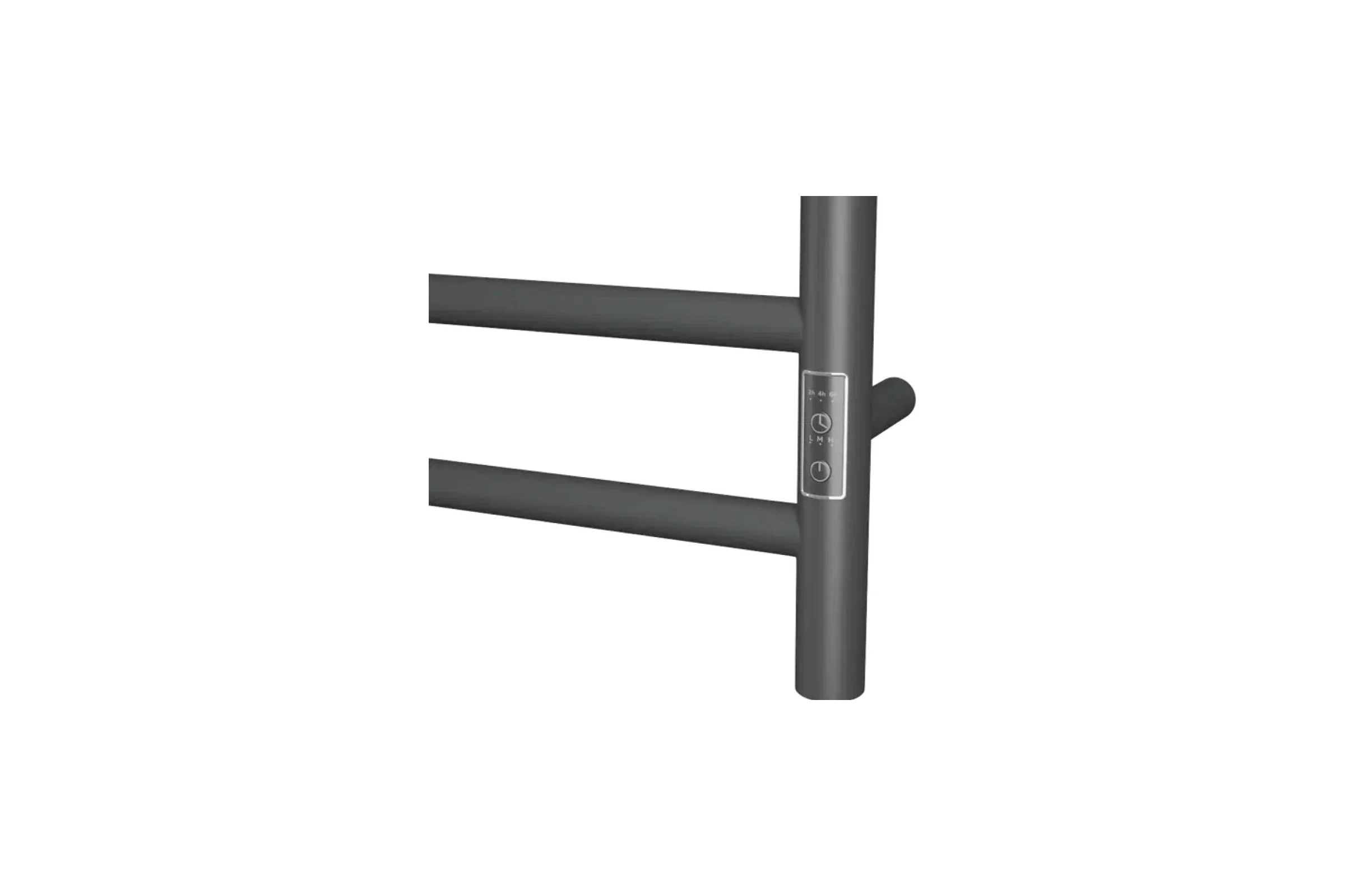Полотенцесушитель электрический Bauedge BAU Stil Gun Grey 40x80, 7 планок, универсальный, темно-серый металлик DB-0095