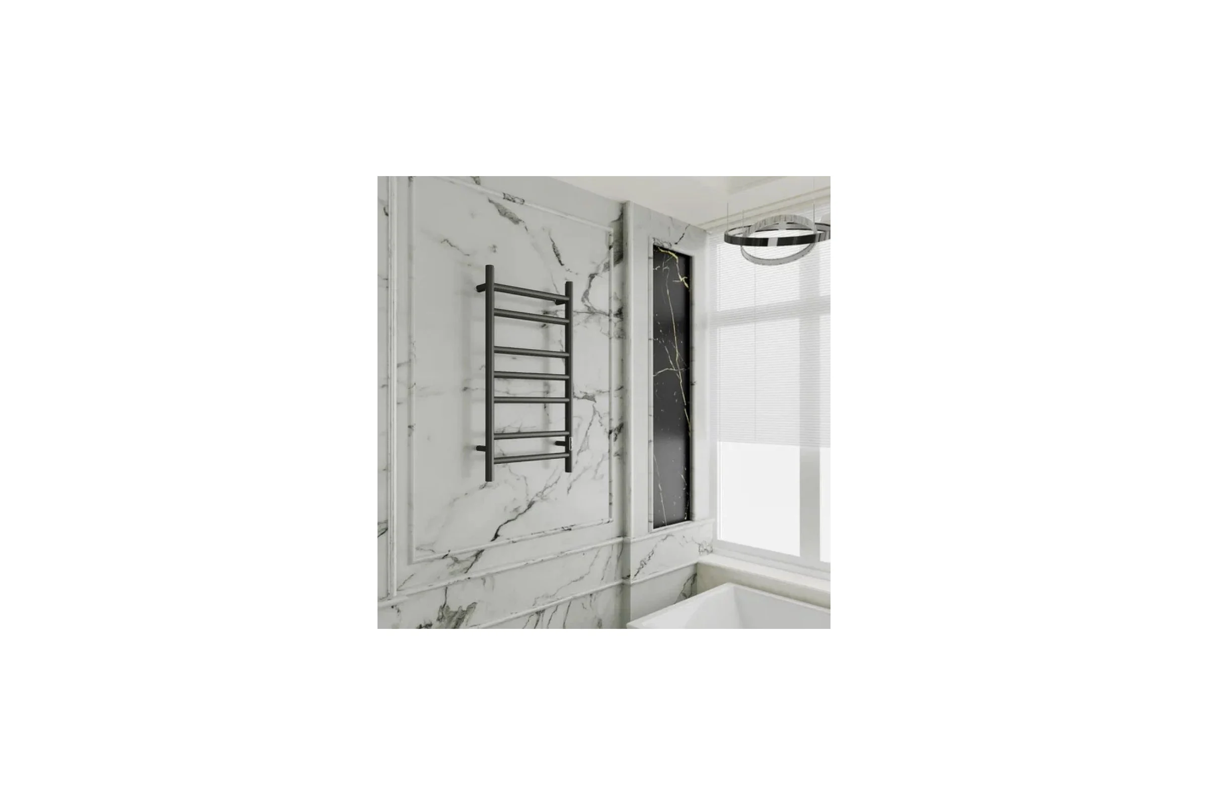 Полотенцесушитель электрический Bauedge BAU Stil Gun Grey 40x80, 7 планок, универсальный, темно-серый металлик DB-0095