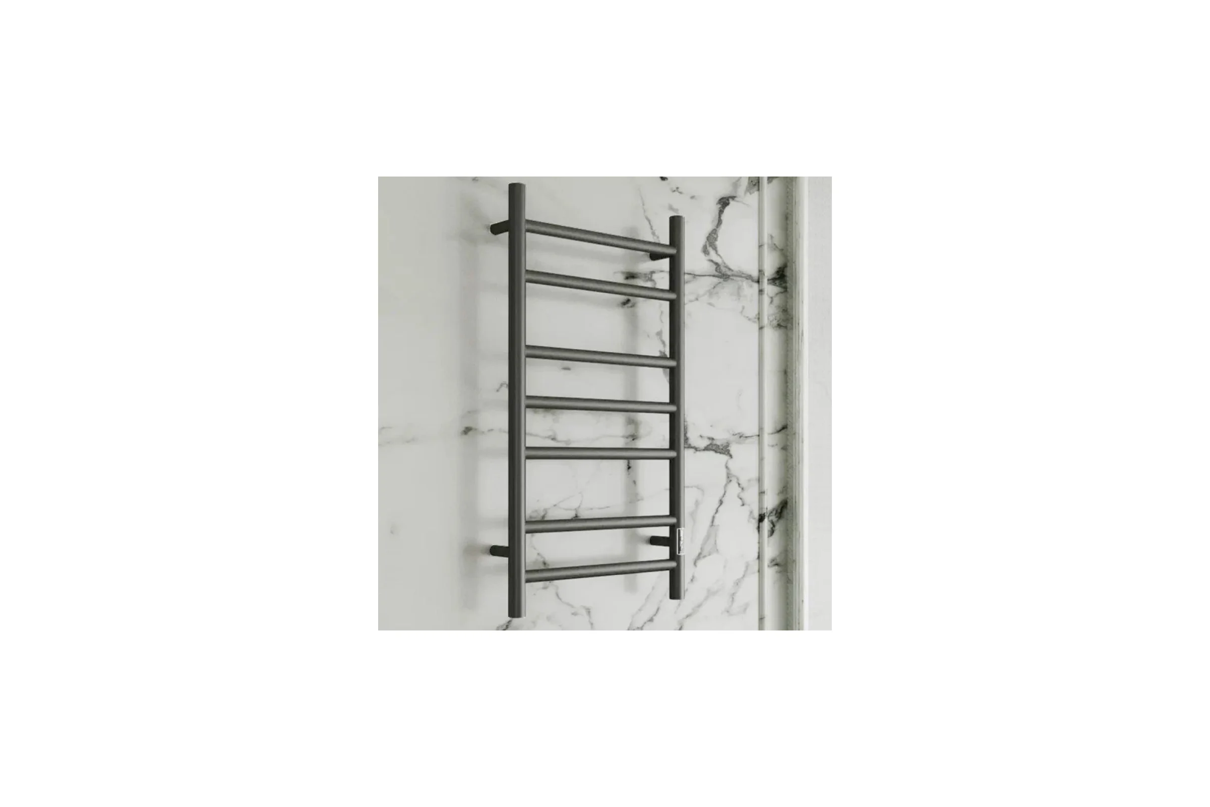 Полотенцесушитель электрический Bauedge BAU Stil Gun Grey 40x80, 7 планок, универсальный, темно-серый металлик DB-0095