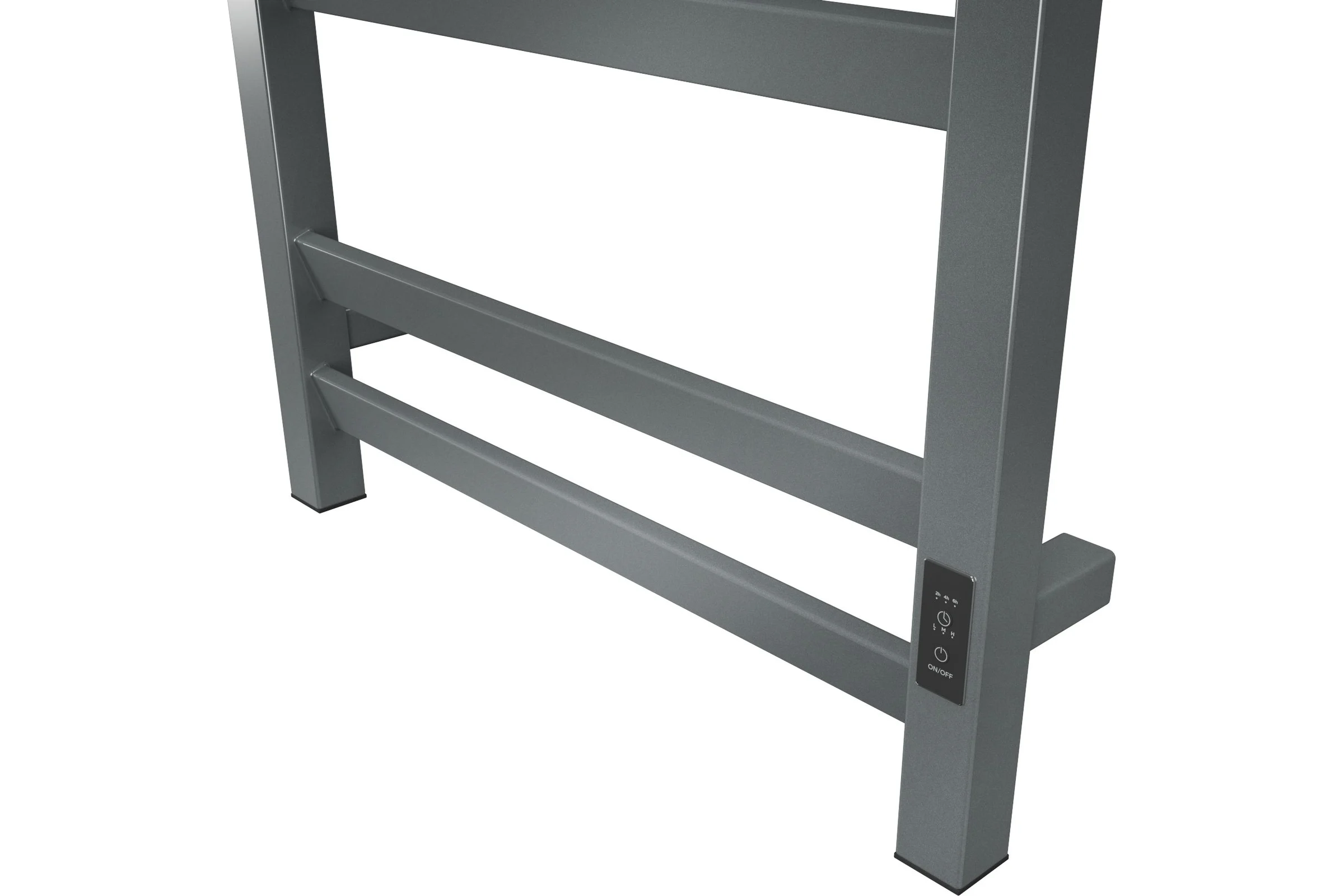 Полотенцесушитель электрический профильный Bauedge BAU Hotel Veer Gun Grey 50x80, 7 планок, универсальный, темно-серый металлик DB-0121