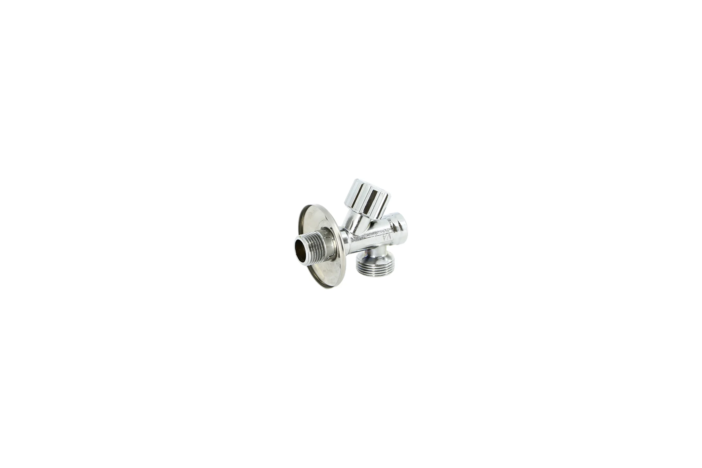 Вентиль Uni-Fitt НН 1/2" х 3/4" для подключения стиральных машин с фильтром, хром 187F2300