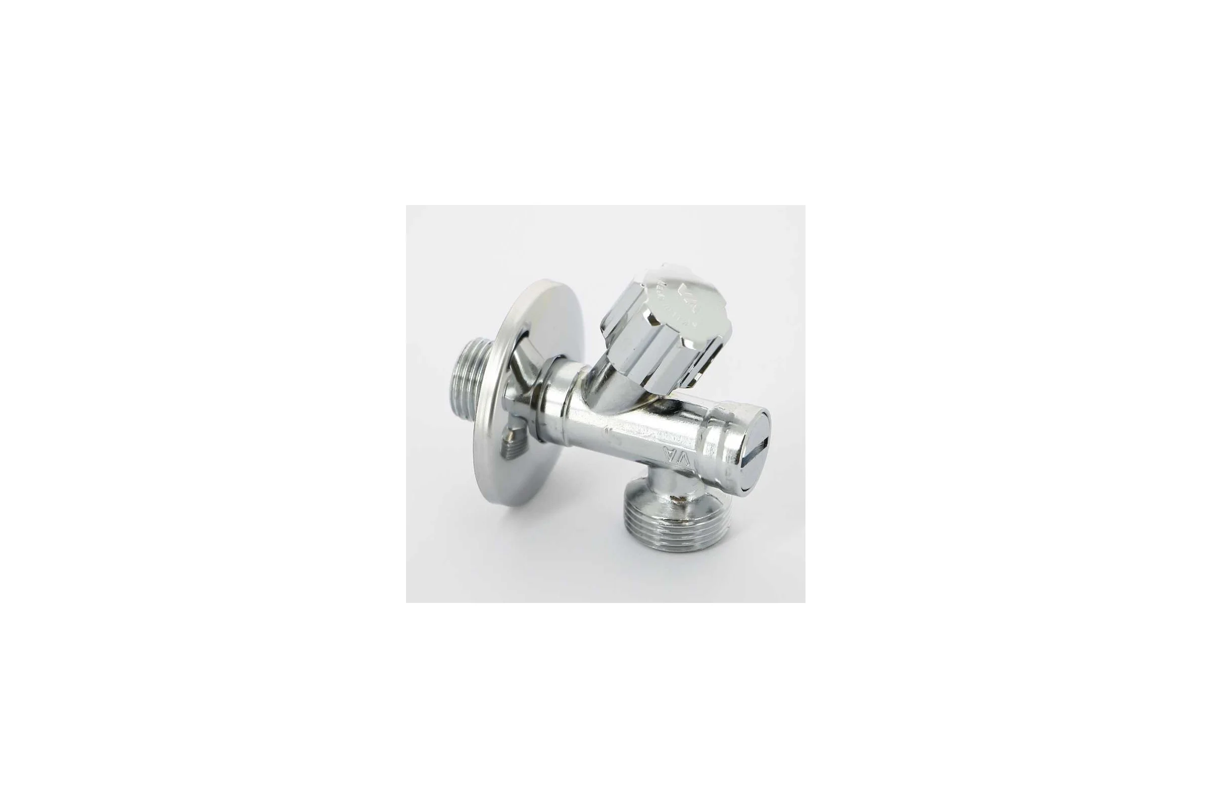 Вентиль Uni-Fitt НН 1/2" х 3/4" для подключения стиральных машин с фильтром, хром 187F2300