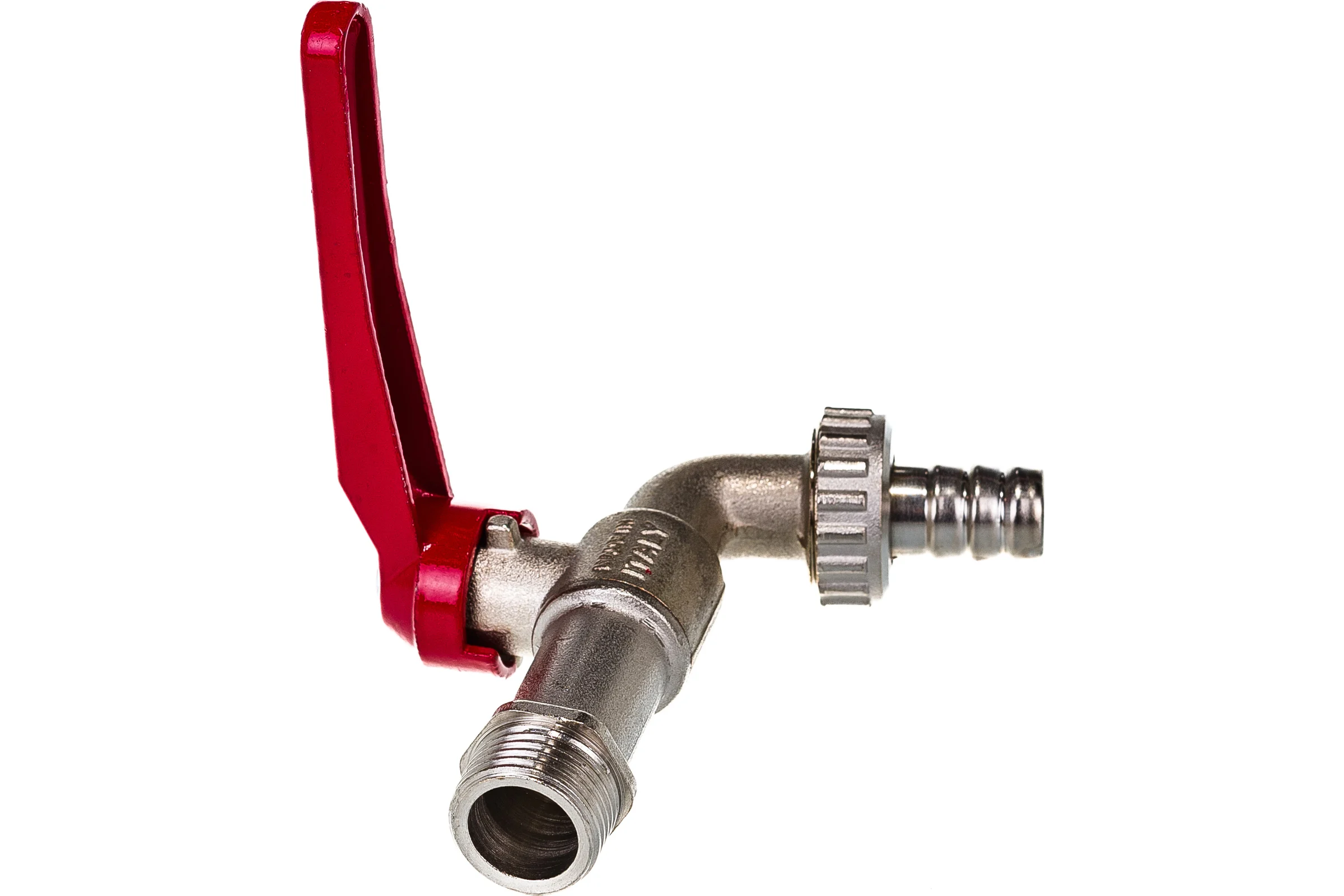 Садовый шаровой кран Uni-Fitt Н 1/2', со штуцером, ручка 106L2000
