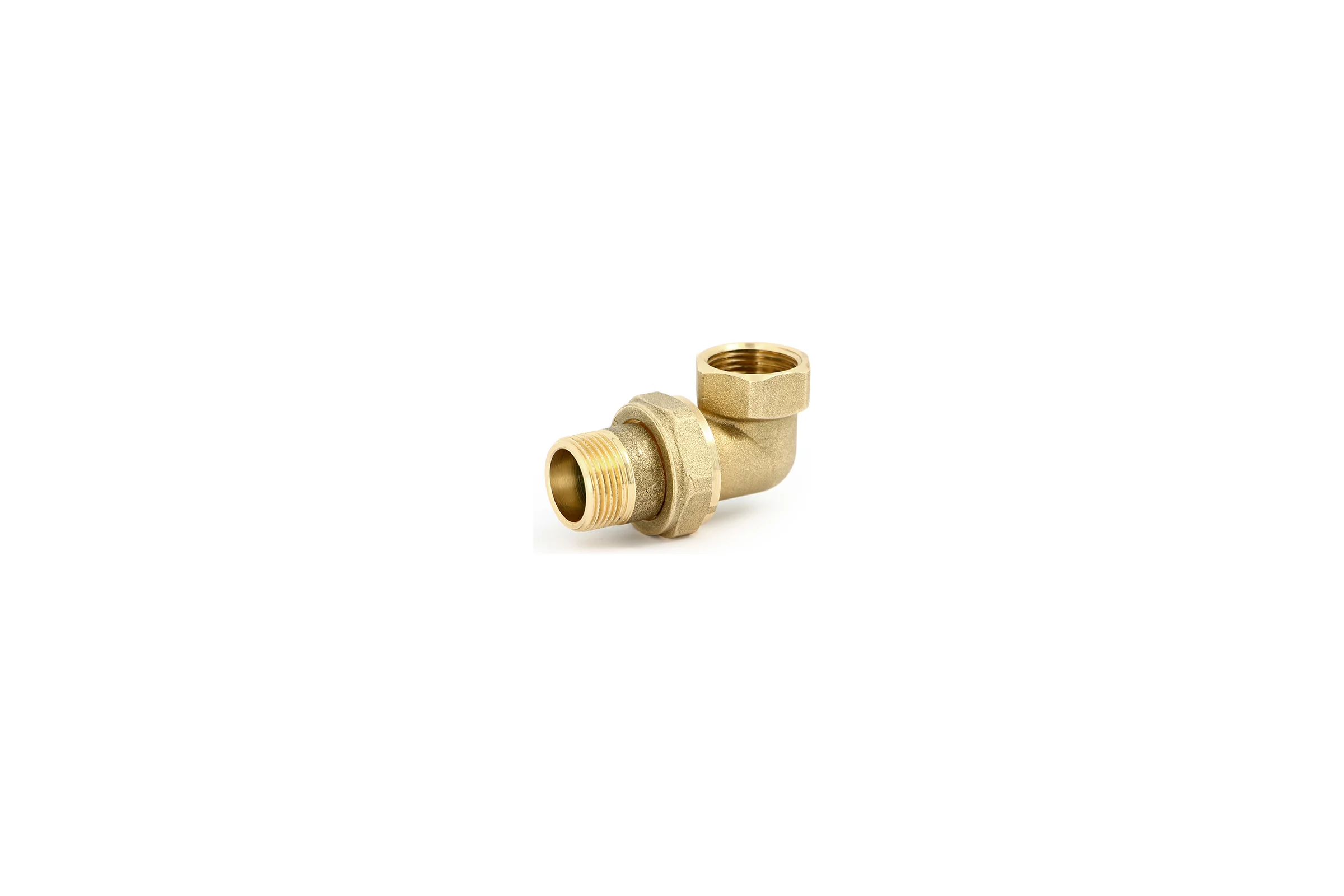Разъемное соединение Uni-Fitt НВ 1/2", угловое, с прокладкой O-RING, латунь 651G2000