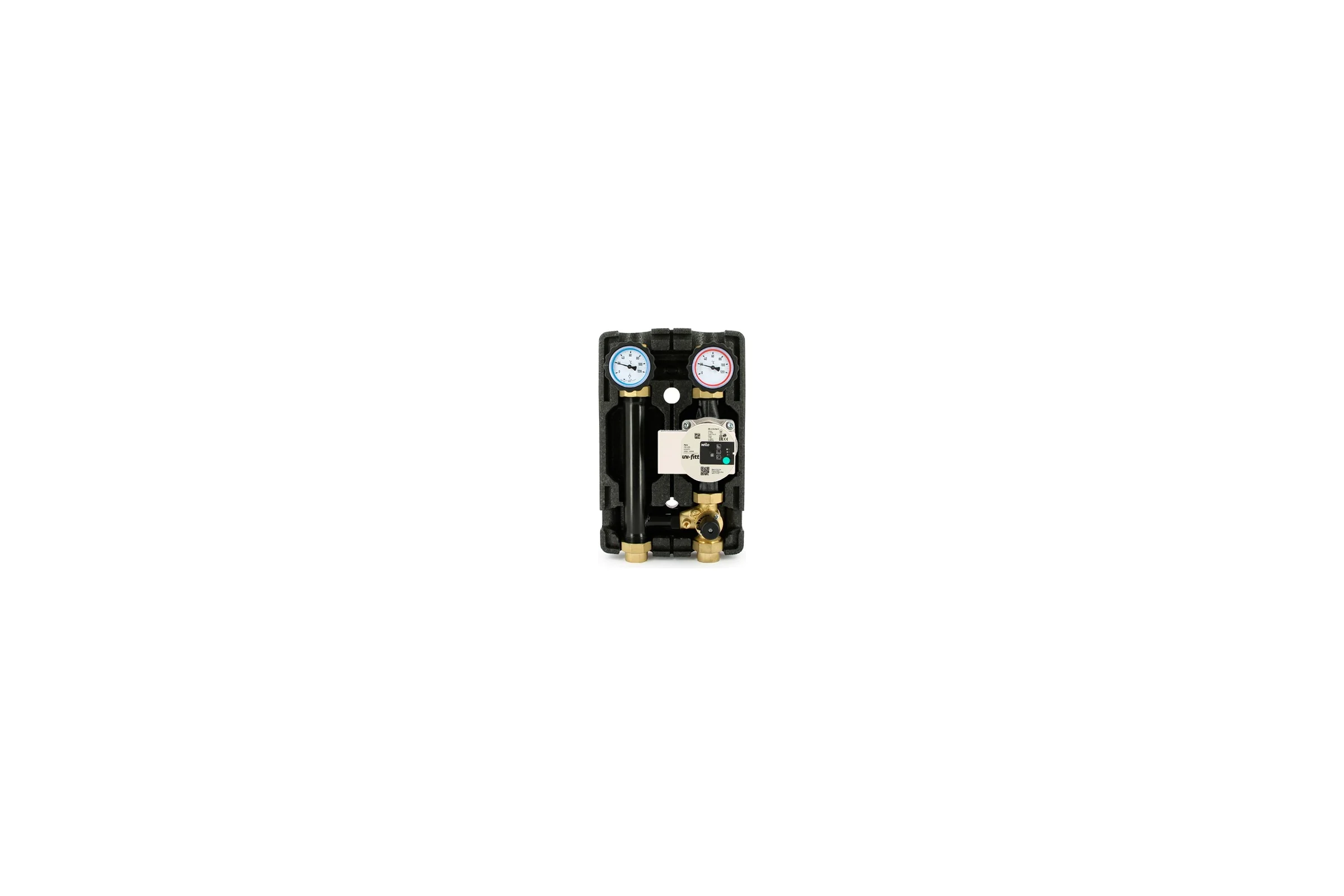 Насосно-смесительная группа Uni-Fitt DN25, с трехходовым клапаном, Wilo Para 25/6 492P2500