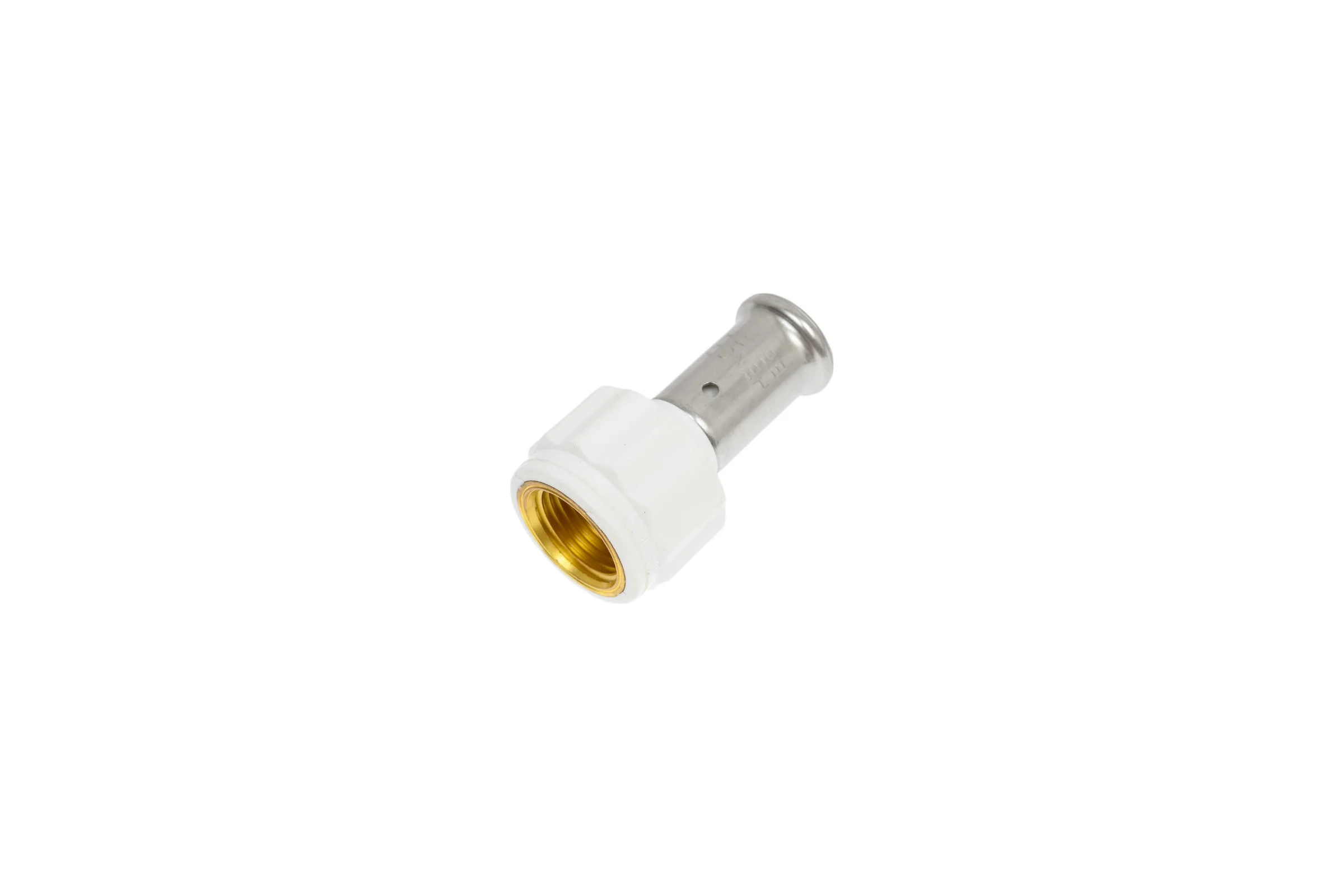 Муфта HENCO ВР, ПВДФ пресс, белая, 16x1/2" 18PKW-1604