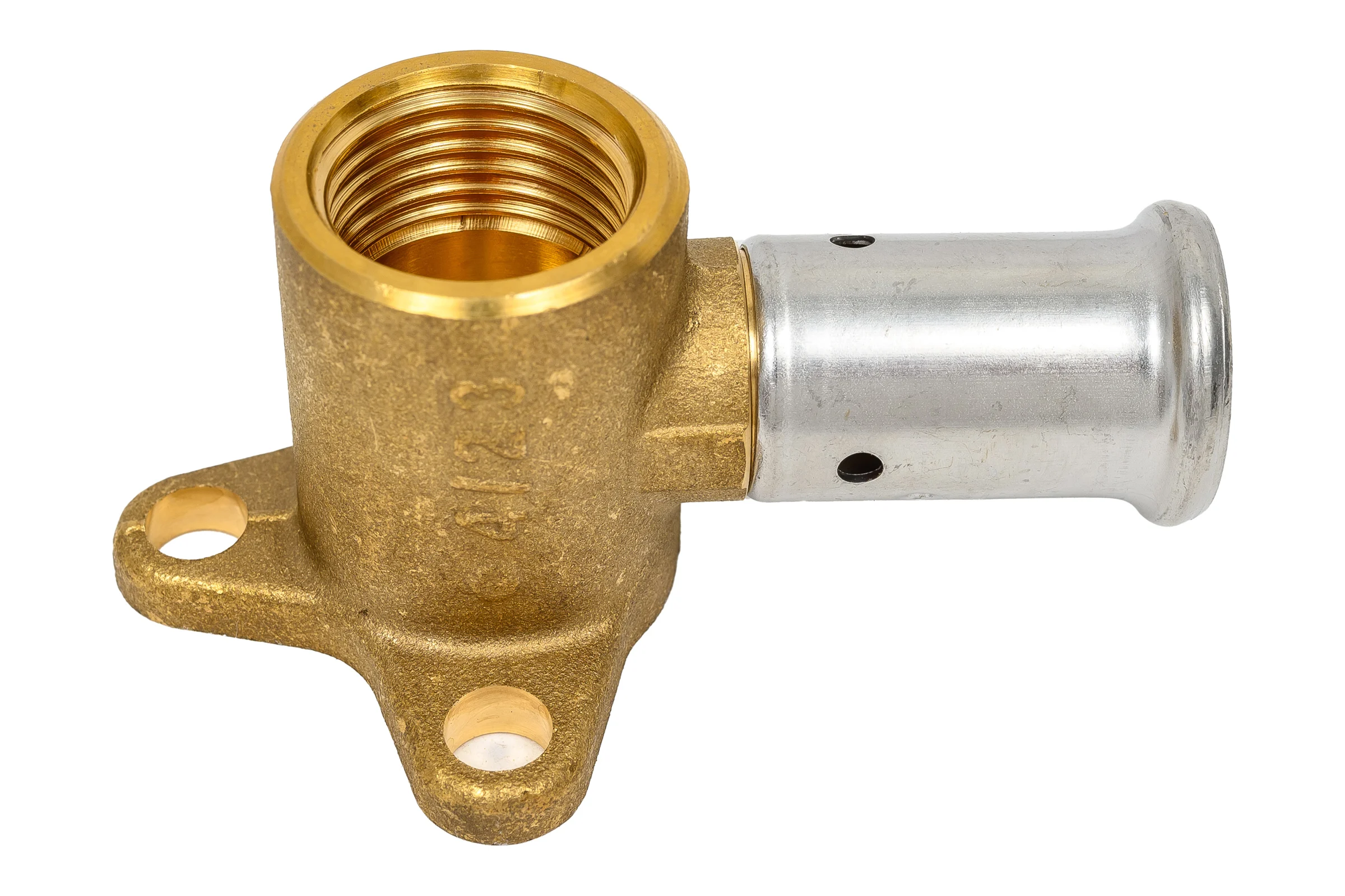 Водорозетка HENCO укороченная, ВР, латунь пресс, 16x1/2", 35 мм 2P-1604K