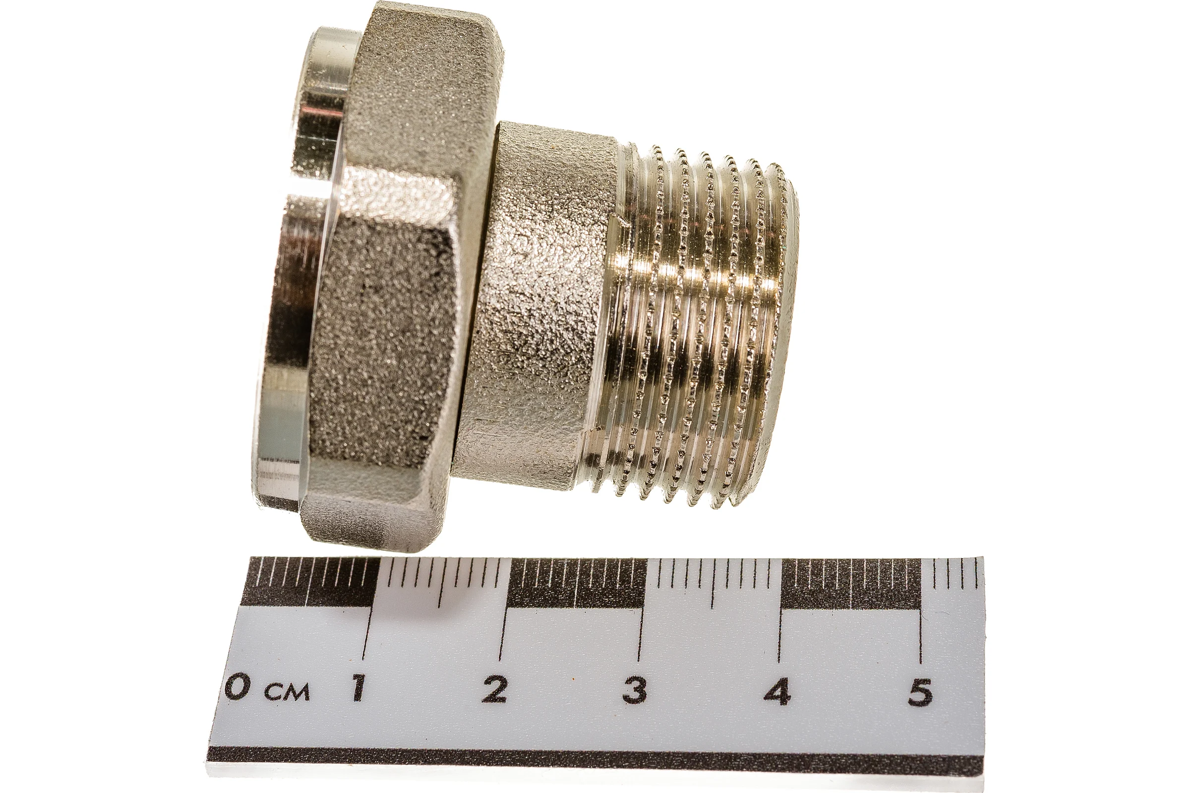 Соединение с накидной гайкой Uni-Fitt НВ 3/4"x1", с плоской прокладкой, никелированное 624N3400