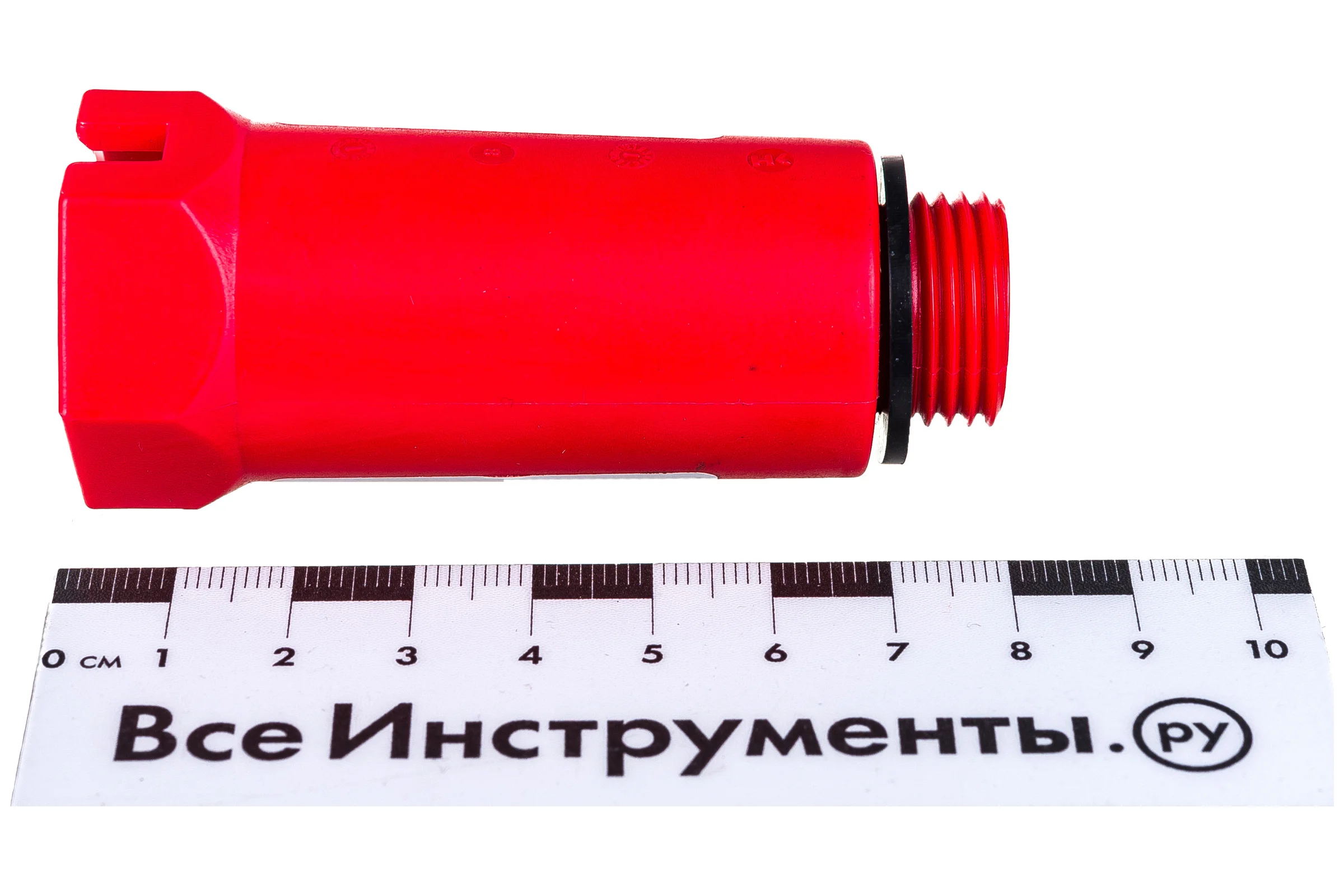 Монтажная заглушка Uni-Fitt Н 1/2", с прокладкой, красная 608R2000