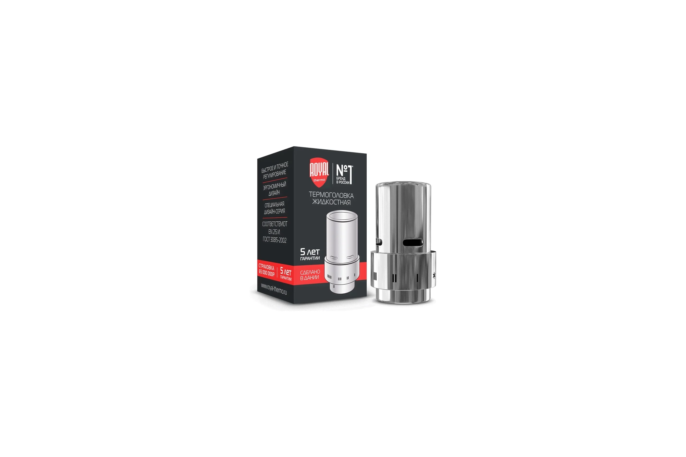Жидкостная термоголовка ROYAL THERMO Design Click, хром НС-1281641