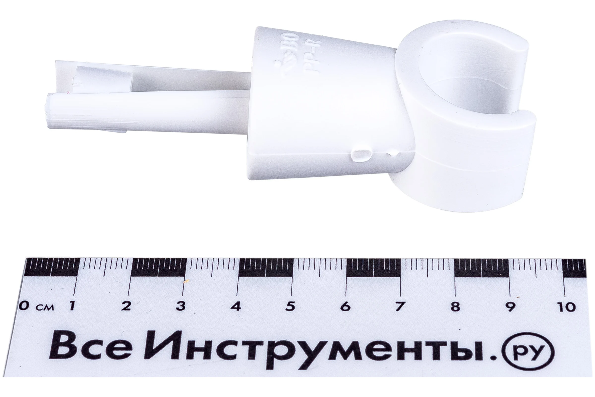 Крепление - клипса Blue Ocean высокая на ножке с шурупом полипропиленовая для труб 25 PPRF/PSC(W)-25