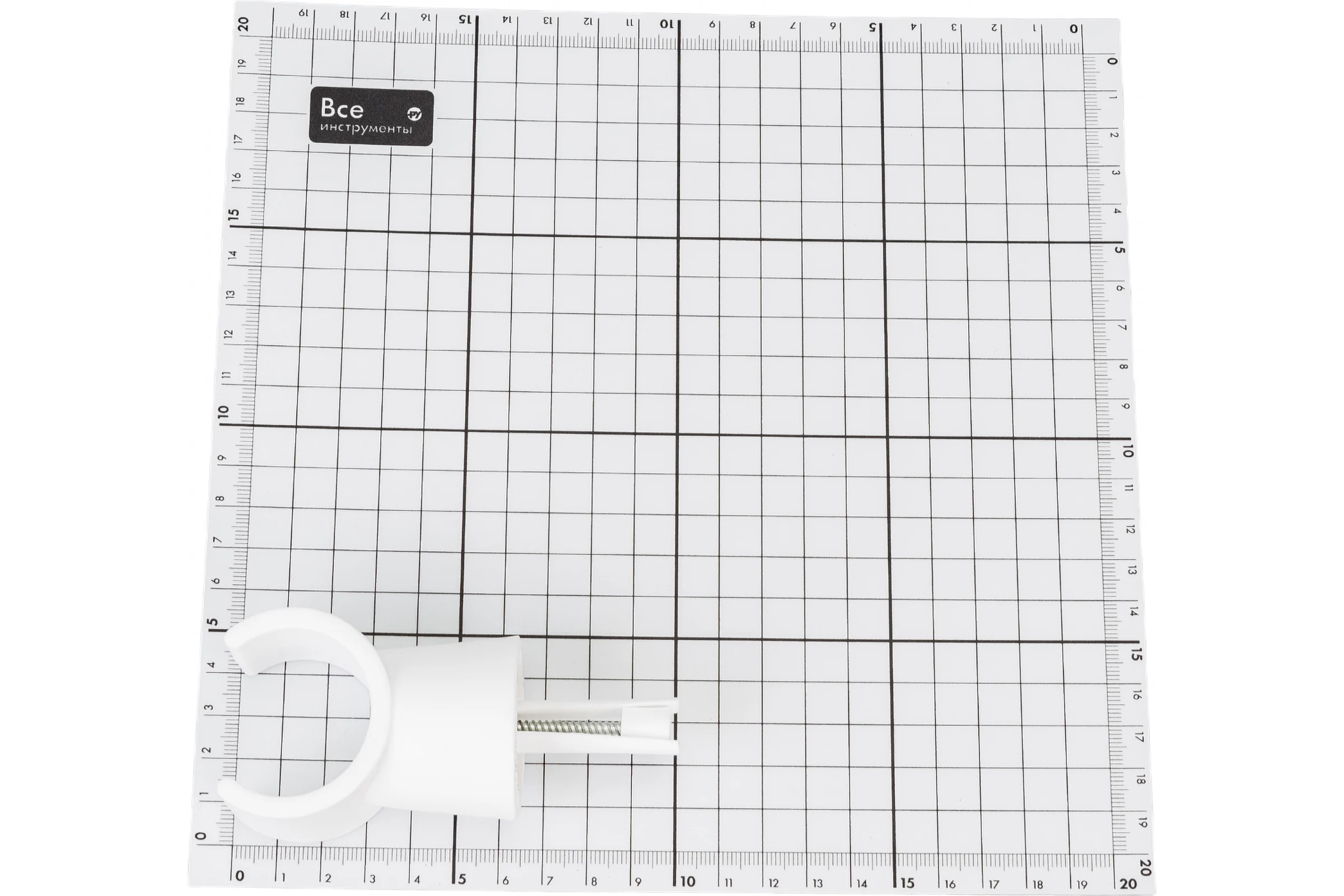 Крепление Blue Ocean клипса высокая на ножке с шурупом полипропиленовая для труб 40 PPRF/PSC(W)-40