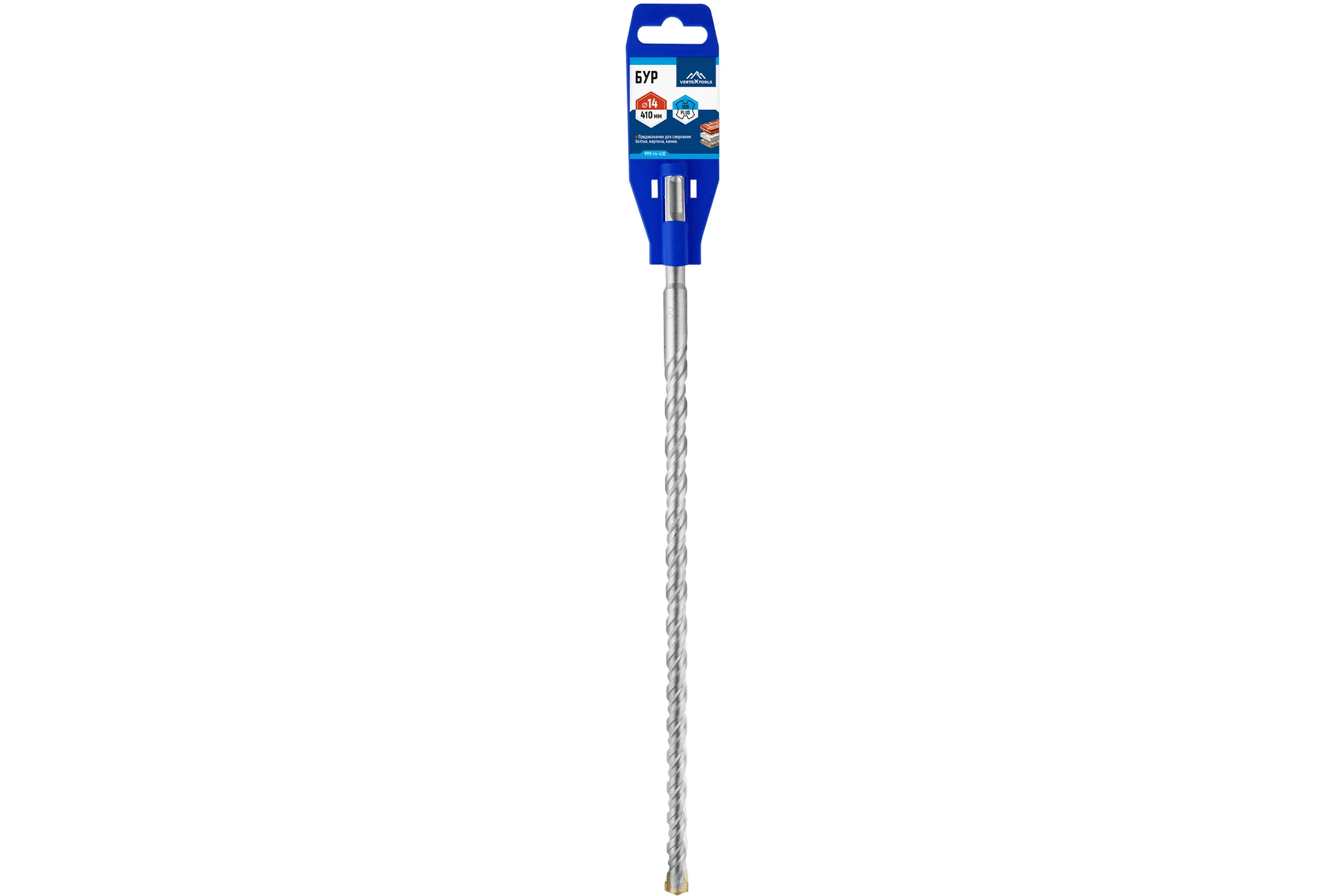 Бур SDS-plus (14х410 мм) Vertextools 999-14-410