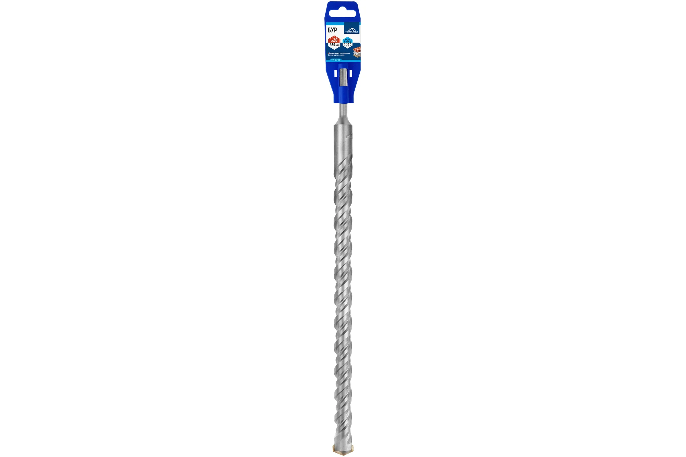 Бур SDS-plus (26х460 мм) Vertextools 999-26-460