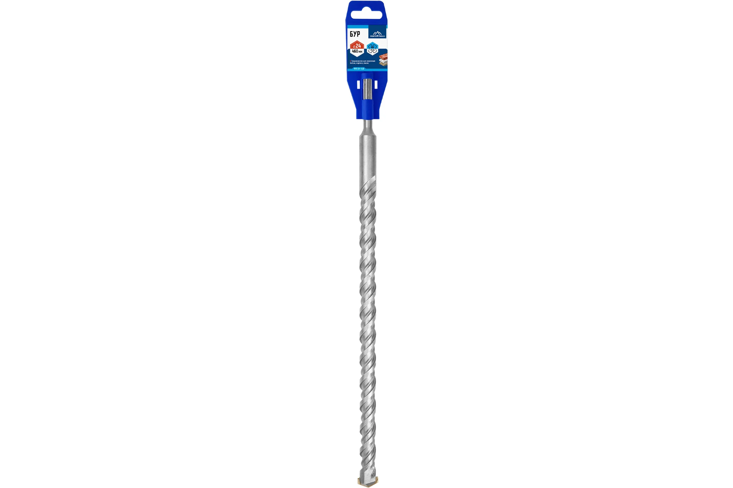 Бур SDS-plus (24х460 мм) Vertextools 999-24-460