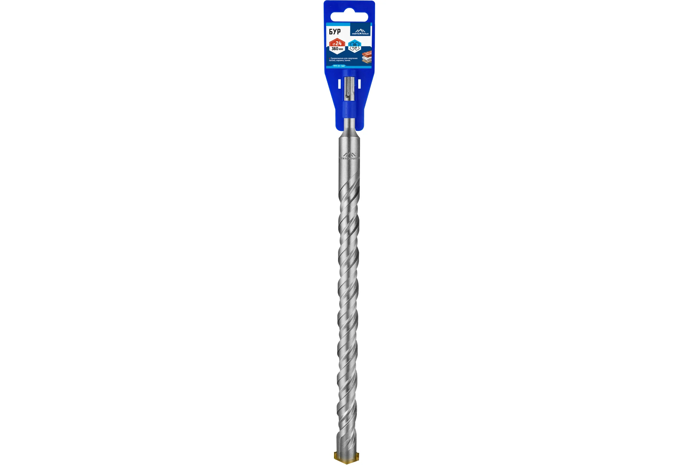 Бур SDS-plus (24х360 мм) Vertextools 999-24-360