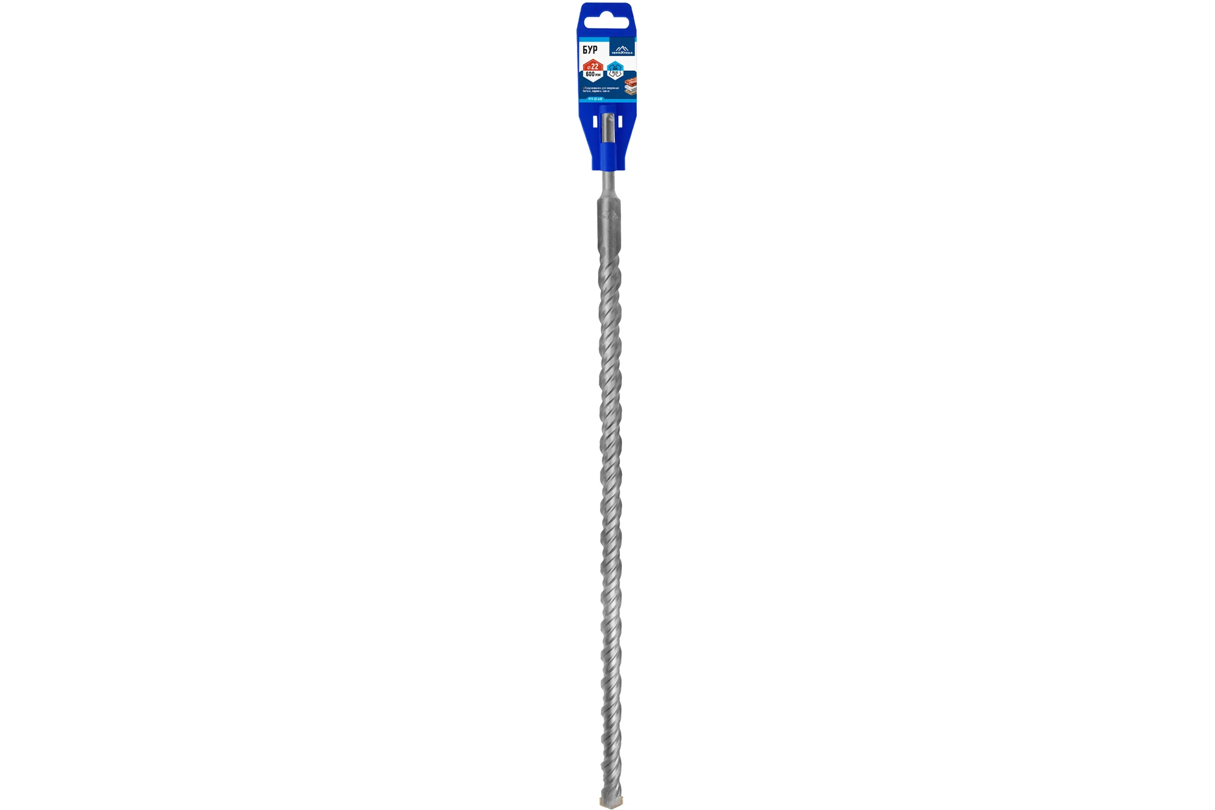 Бур SDS-plus (22х600 мм) Vertextools 999-22-600