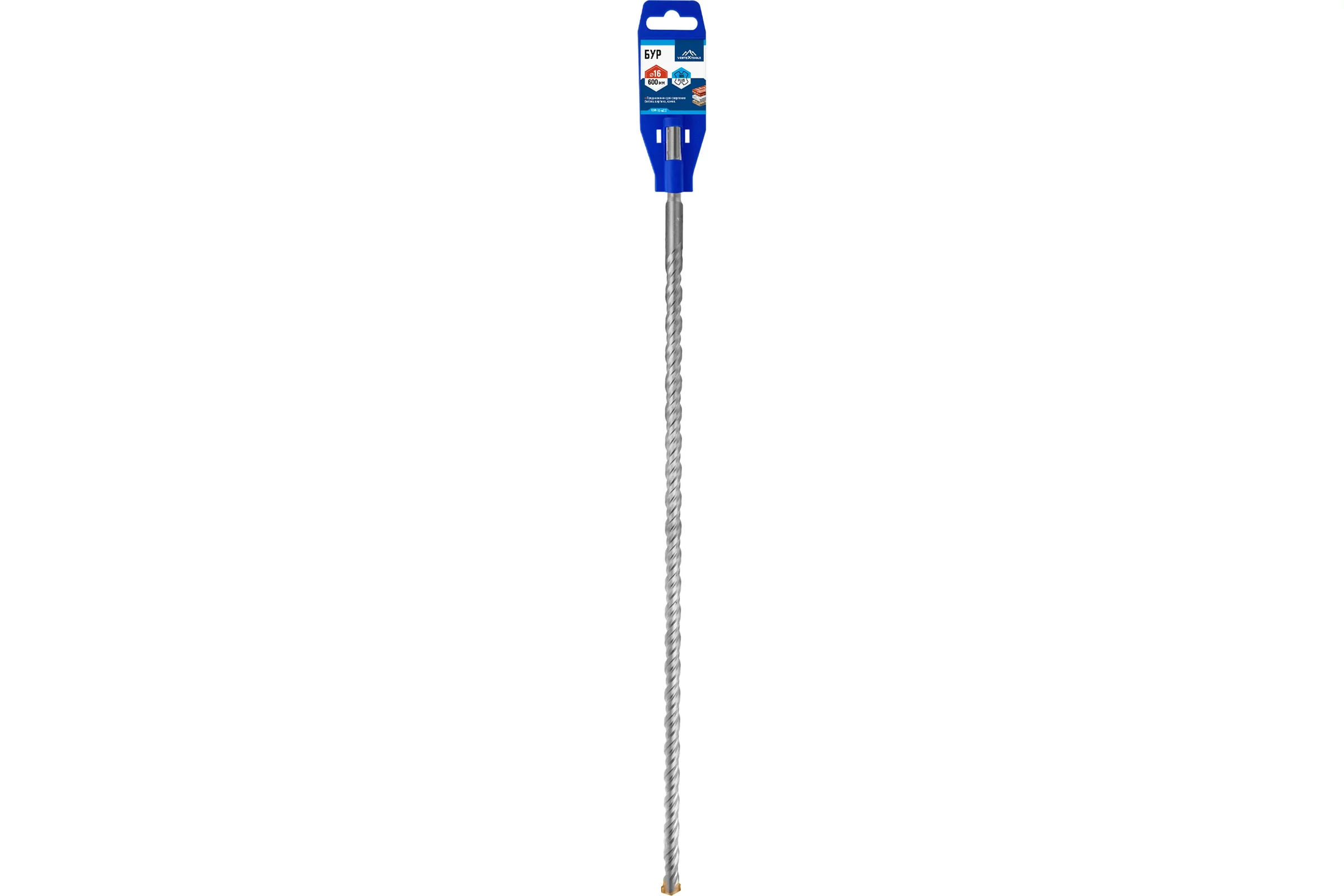 Бур SDS-plus (16х600 мм) Vertextools 999-16-600