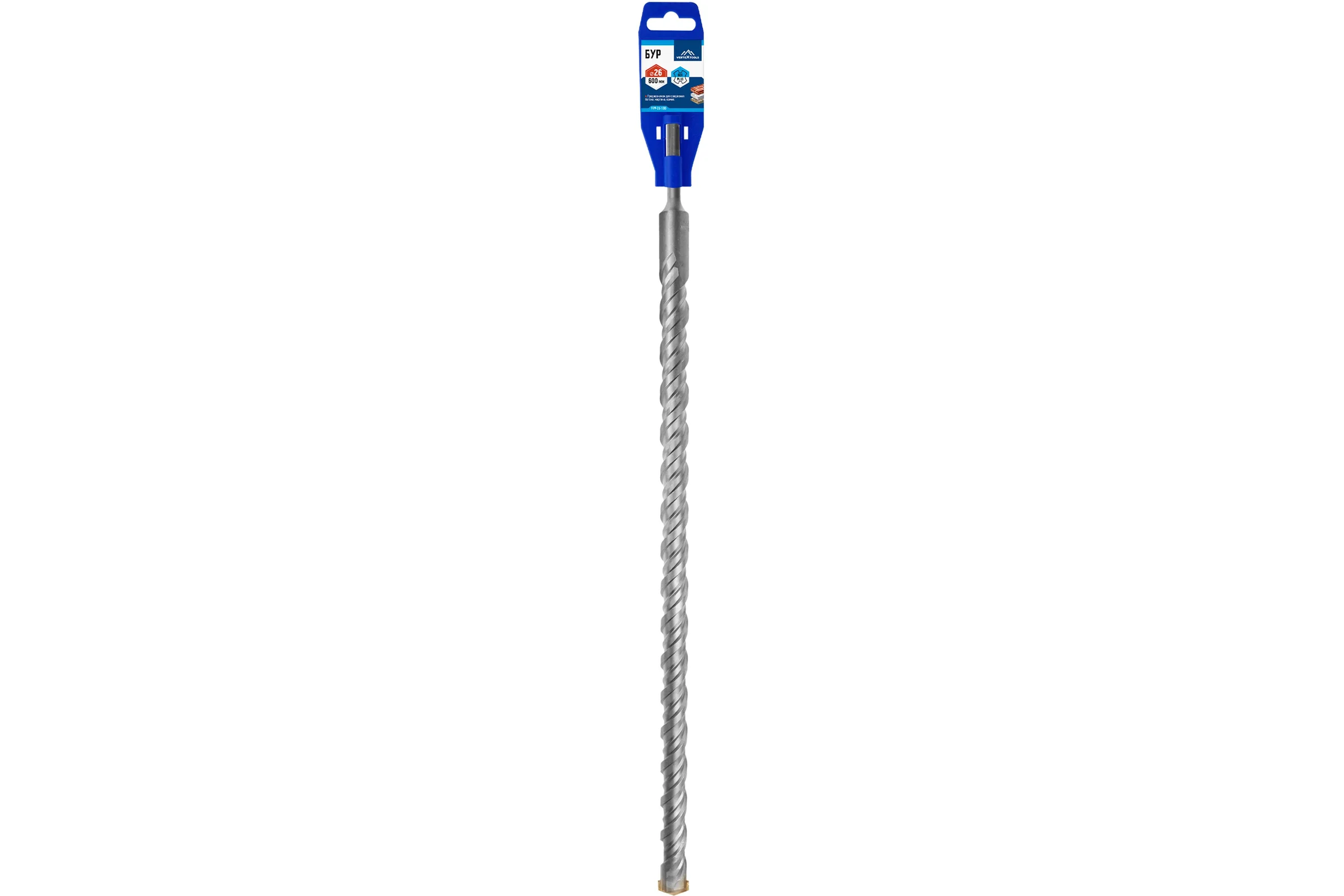 Бур SDS-plus (26х600 мм) Vertextools 999-26-600