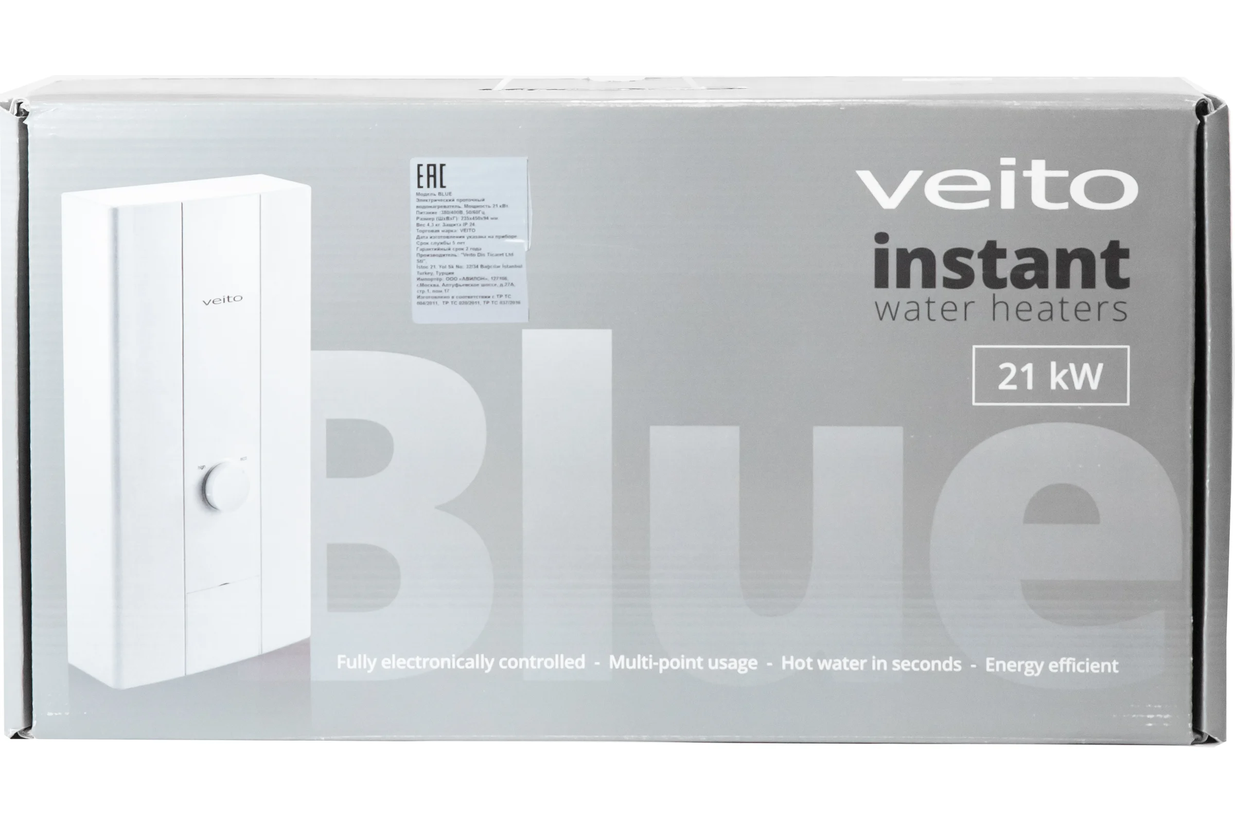 Проточный водонагреватель Veito Blue E 21 V1221
