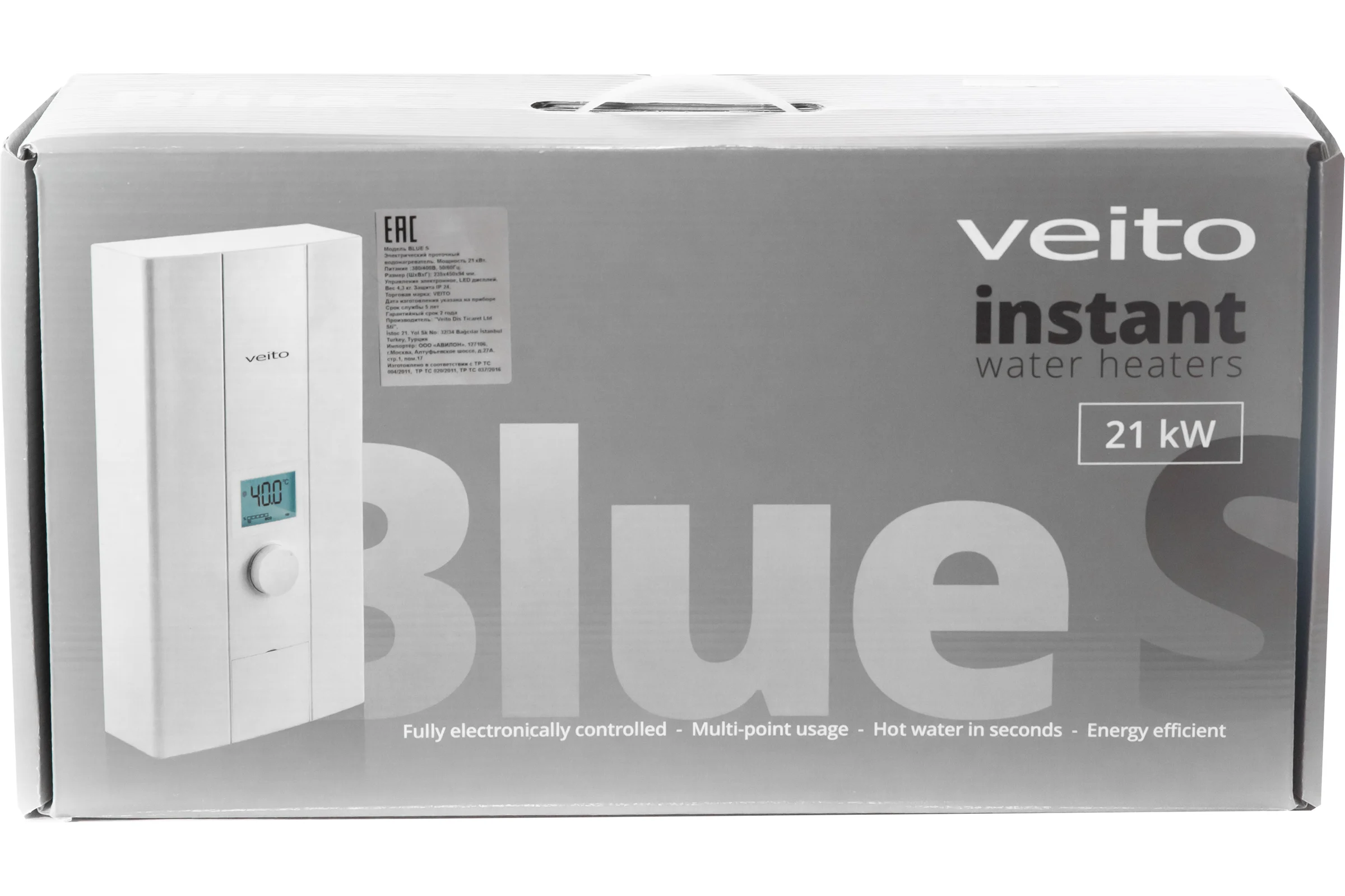 Проточный водонагреватель Veito Blue S 21 V1121