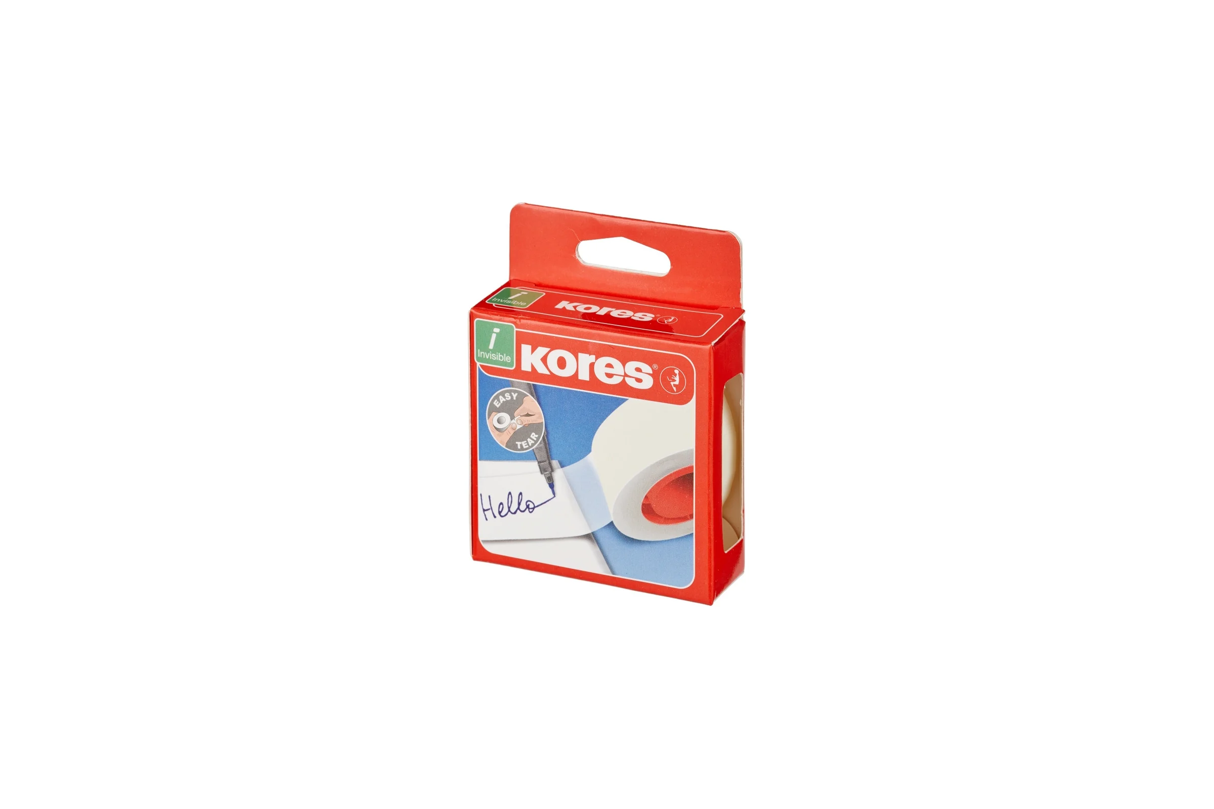 Невидимая канцелярская клейкая лента Kores 19х33 26424