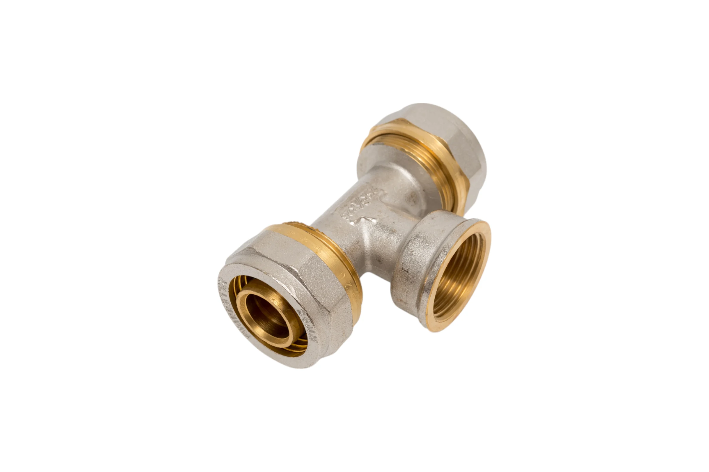 Тройник обжимной для металлопластиковых труб Millennium 26мм x 3/4" х 26мм с внутренней резьбой MTF3426
