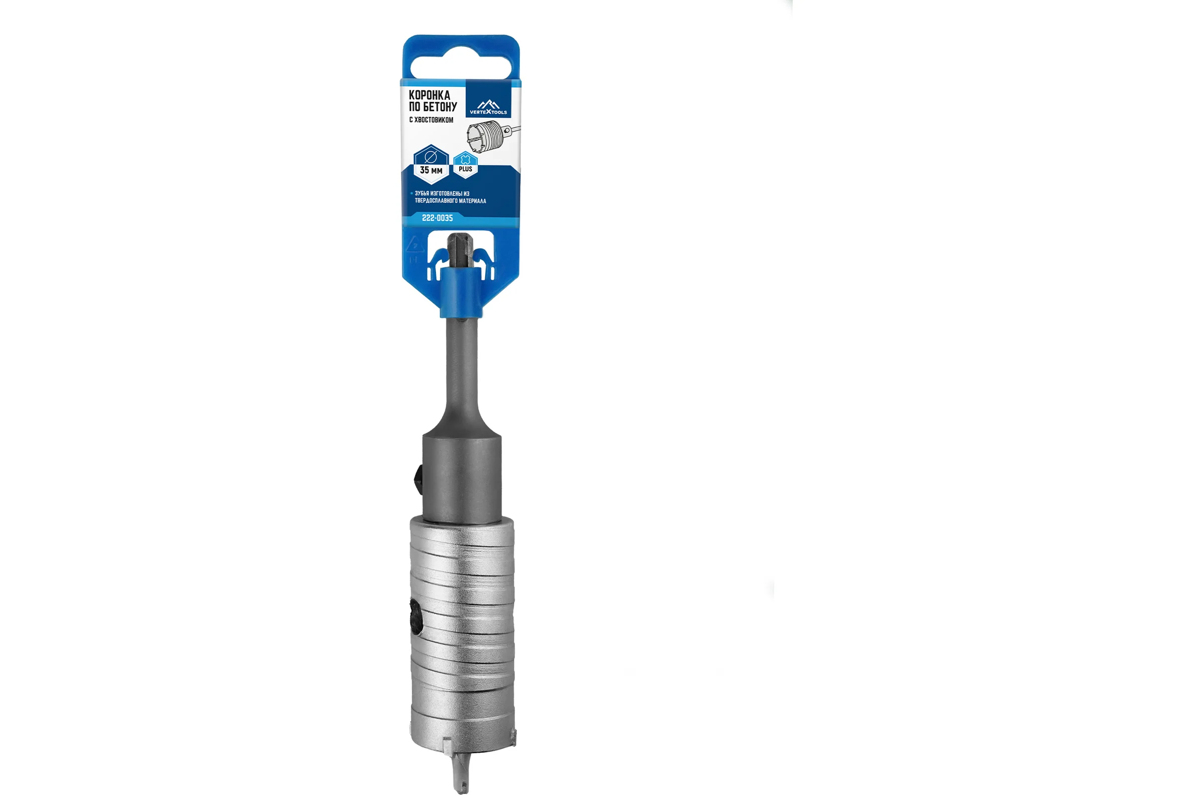Коронка в сборе по бетону (35 мм; М22) Vertextools 222-0035