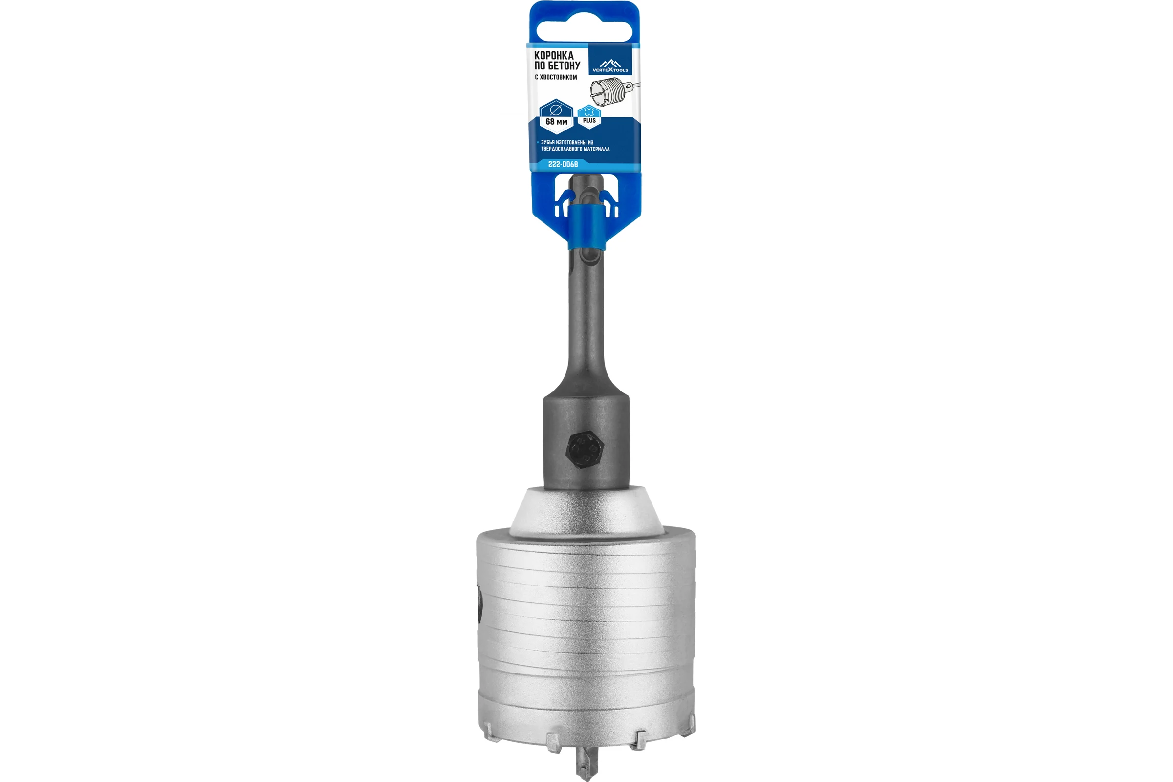 Коронка в сборе по бетону (68 мм; М22) Vertextools 222-0068