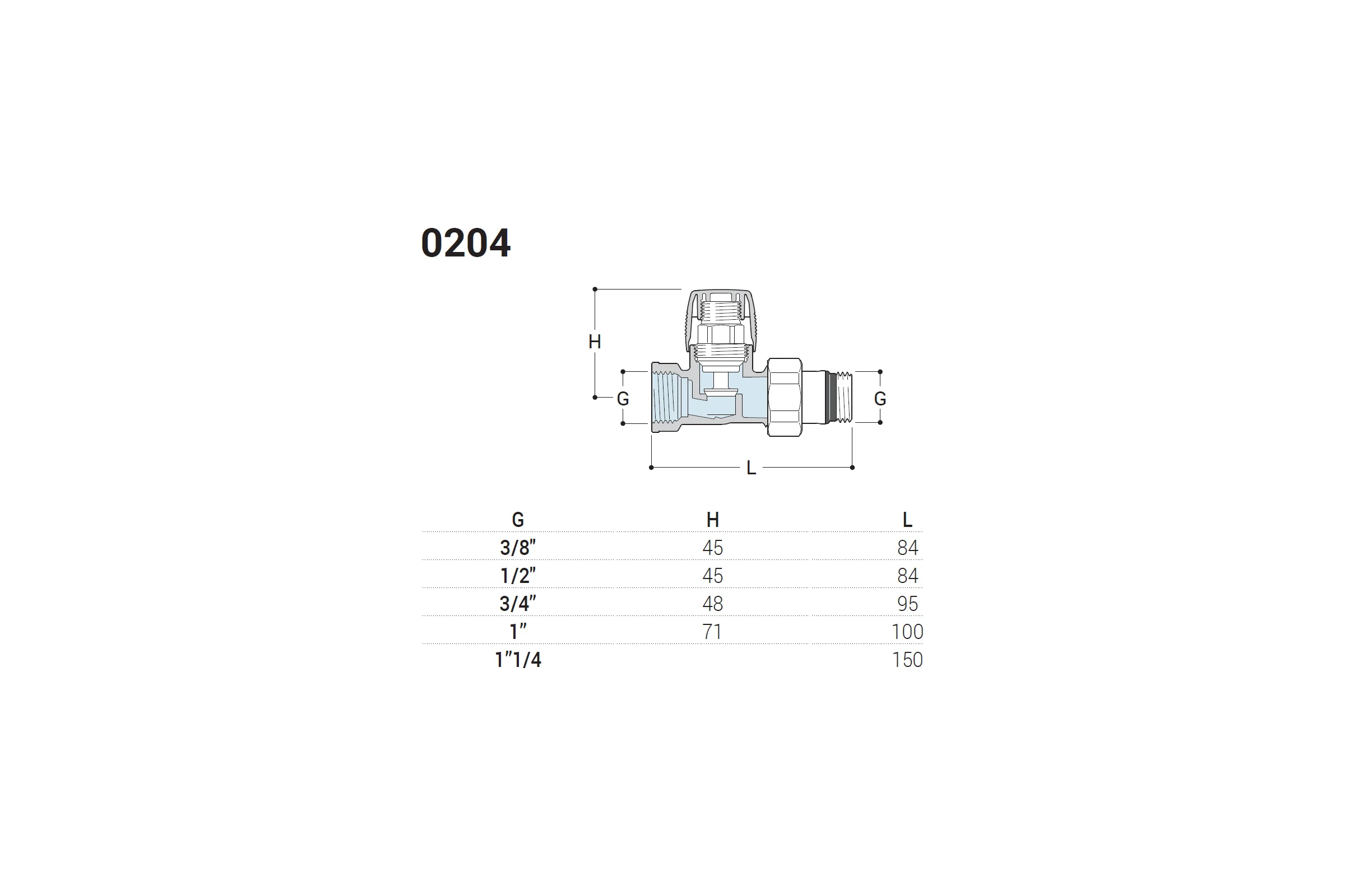 Запорный клапан SR Rubinetterie ITALIA прямой, 3/4" 0204-2000N000