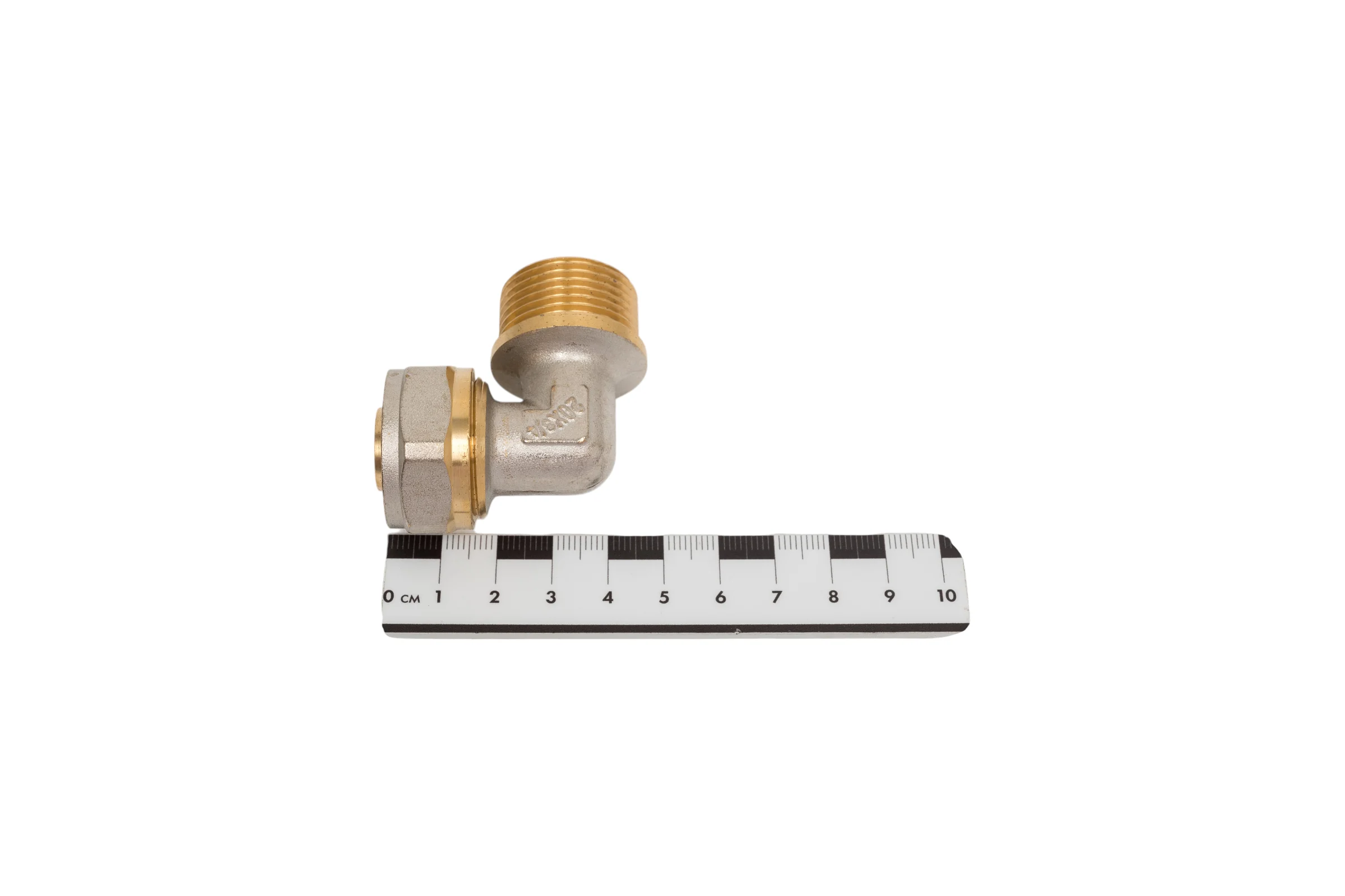 Угольник Millennium 90 обжимной, для металлопластиковых труб 20x3/4" с наружной резьбой MUM3420