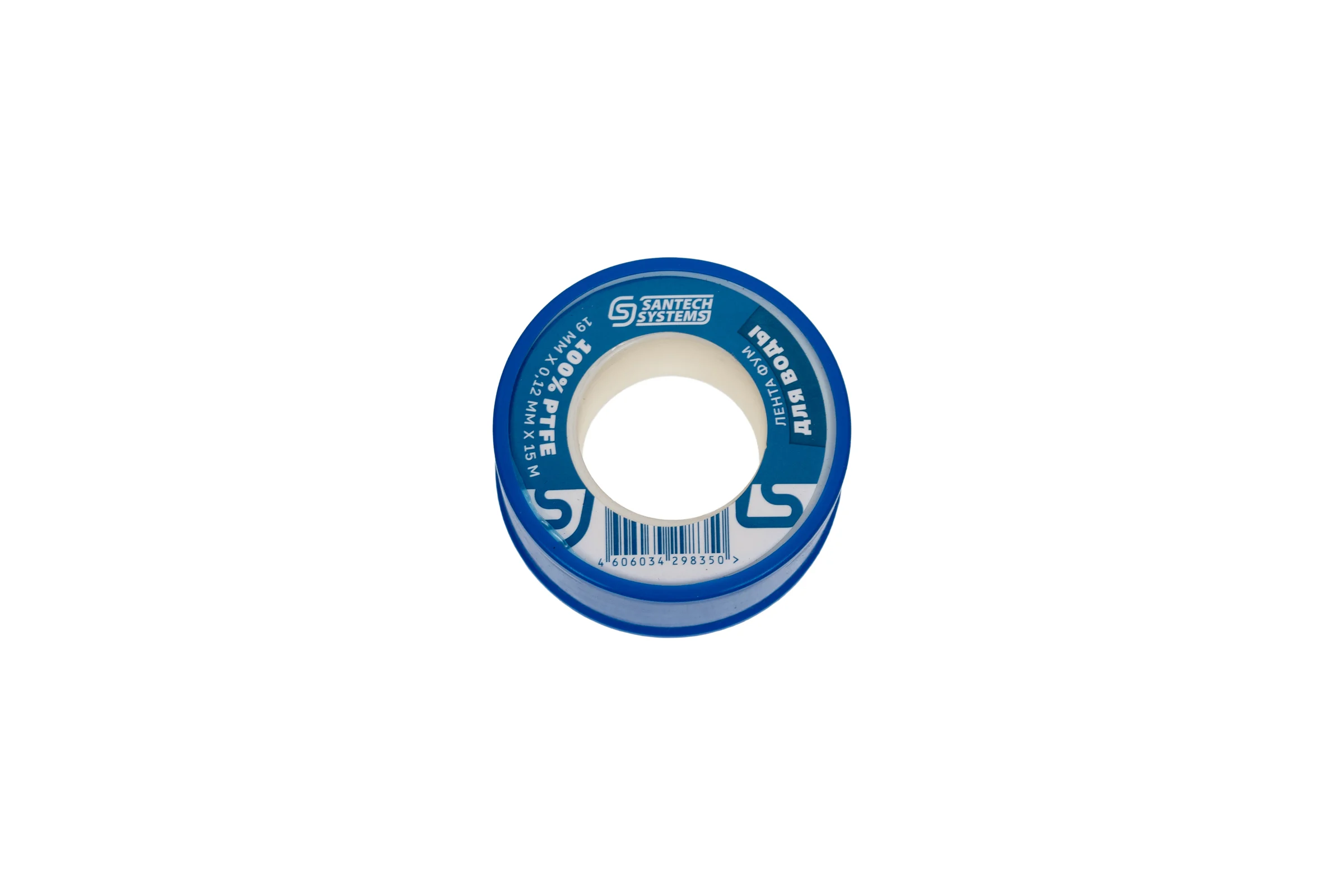 Лента ФУМ SantechSystems PTFE, катушка 19х0,12 мм, 15 м, вода 108-1454