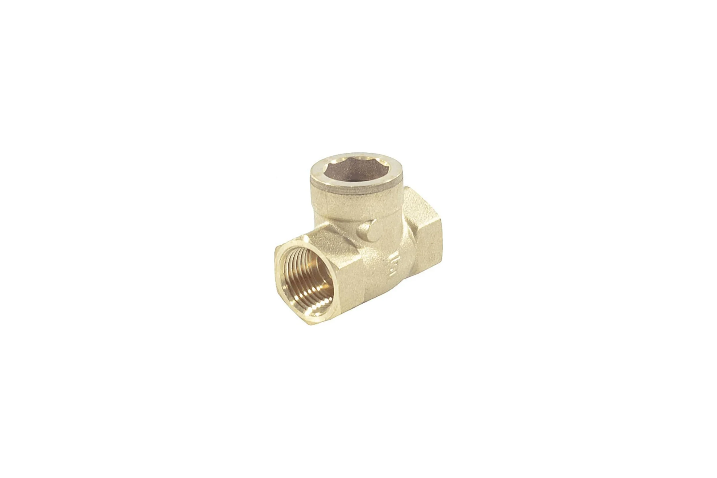Клапан обратный поворотный SantechSystems Ду15 Ру16 м/м д/лат латунь+EPDM 019-2529