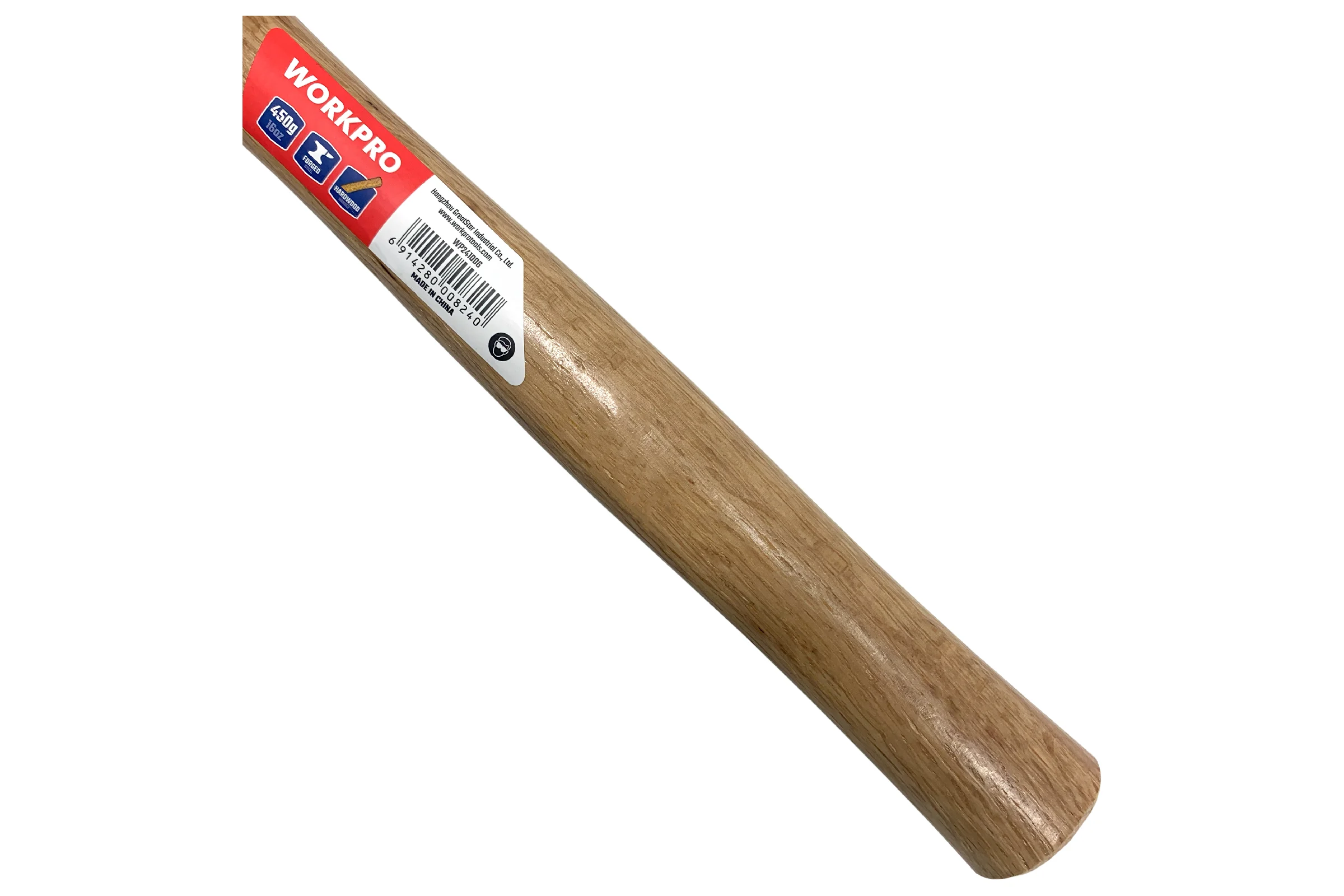 Молоток столярный с деревянной рукояткой WORKPRO 450гр WP241006