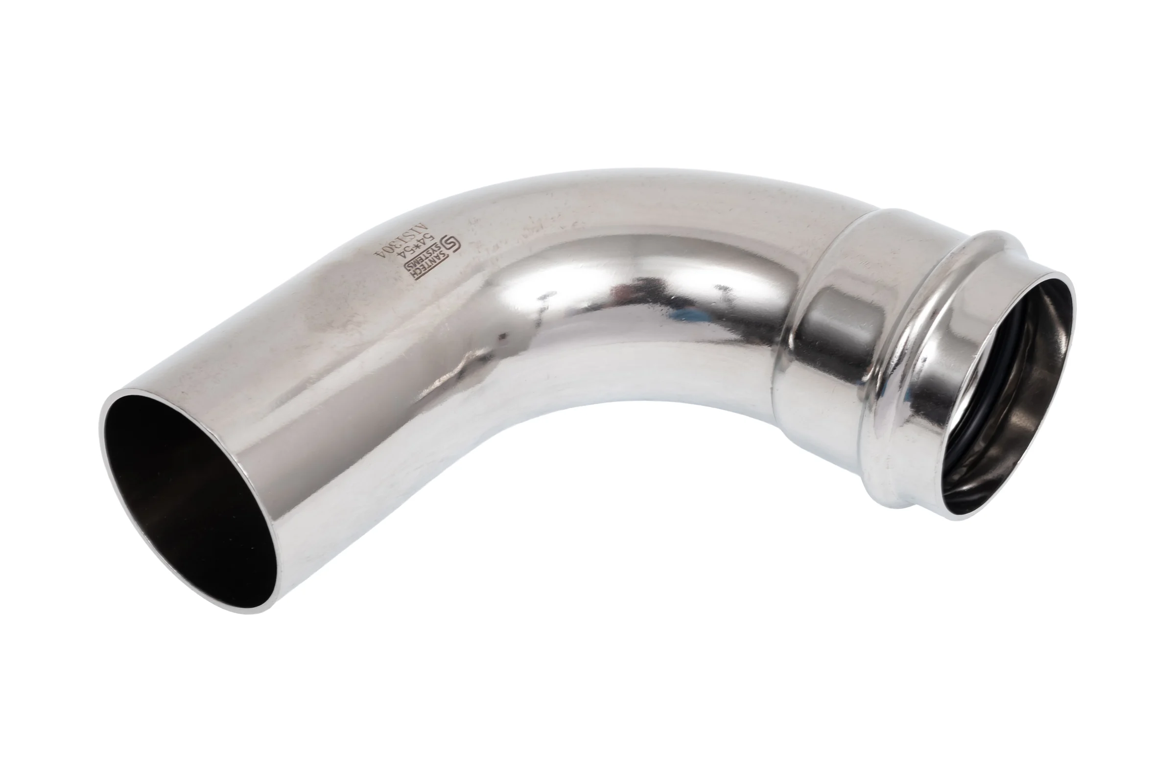 Отвод SantechSystems нержавеющая сталь AISI 304, Дн54x90 гр, пресс/труба 129-8933