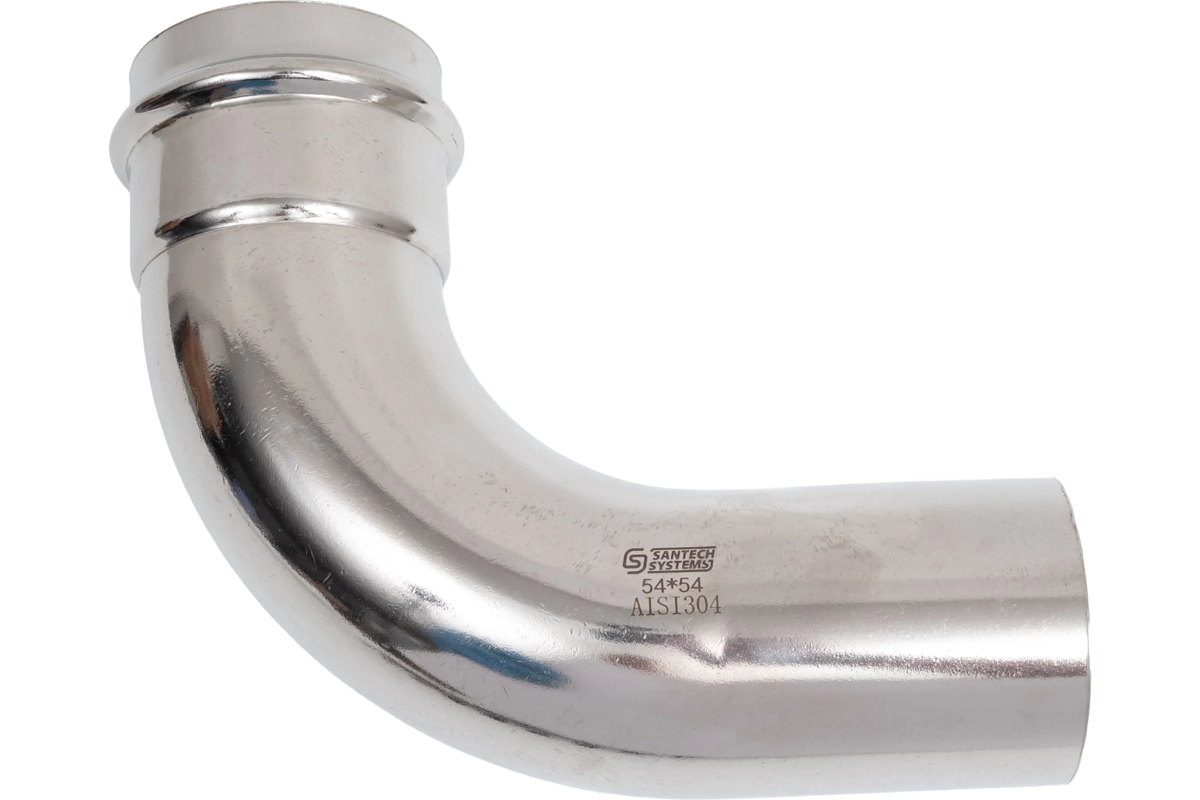 Отвод SantechSystems нержавеющая сталь AISI 304, Дн54x90 гр, пресс/труба 129-8933