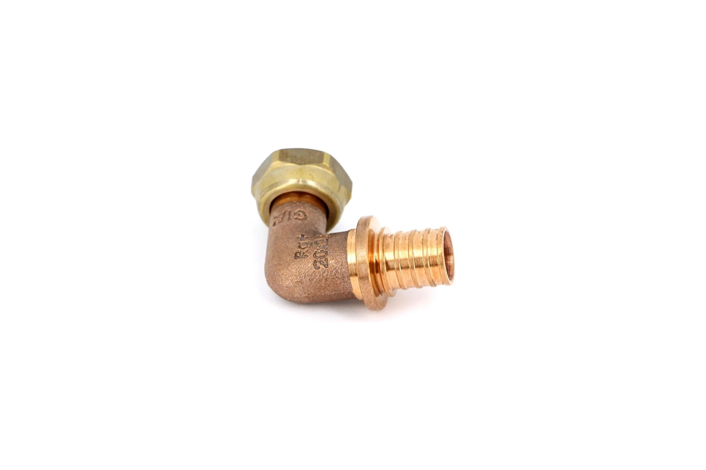 Угол с накидной гайкой Rehau надвижной, В, 20x1/2", бронза RAUTITAN RX 456413