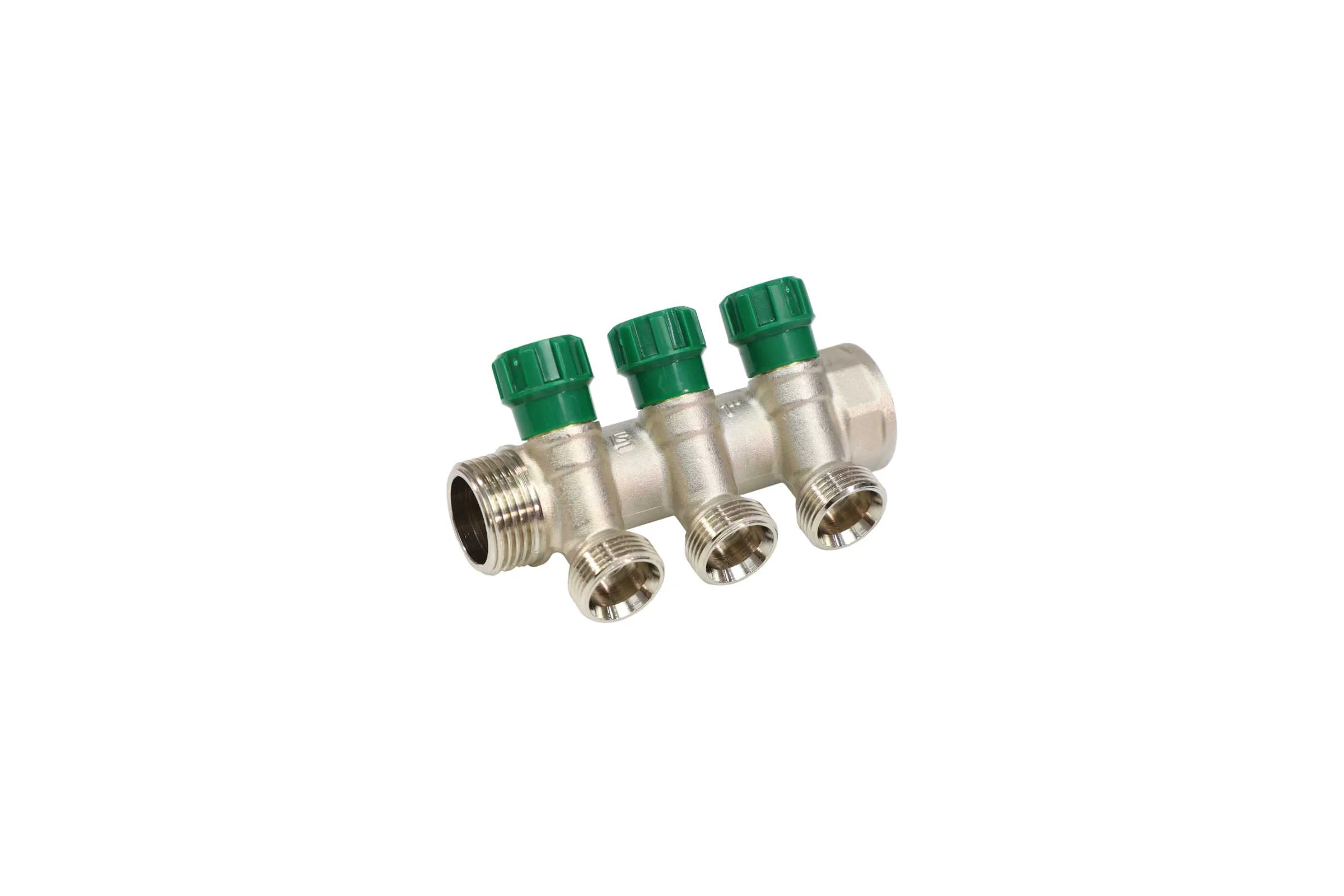 Коллектор с регулирующими клапанами SantechSystems 1", 3в 3/4" ЕК н/р, межосевое расстояние между выходами 36мм 129-9352