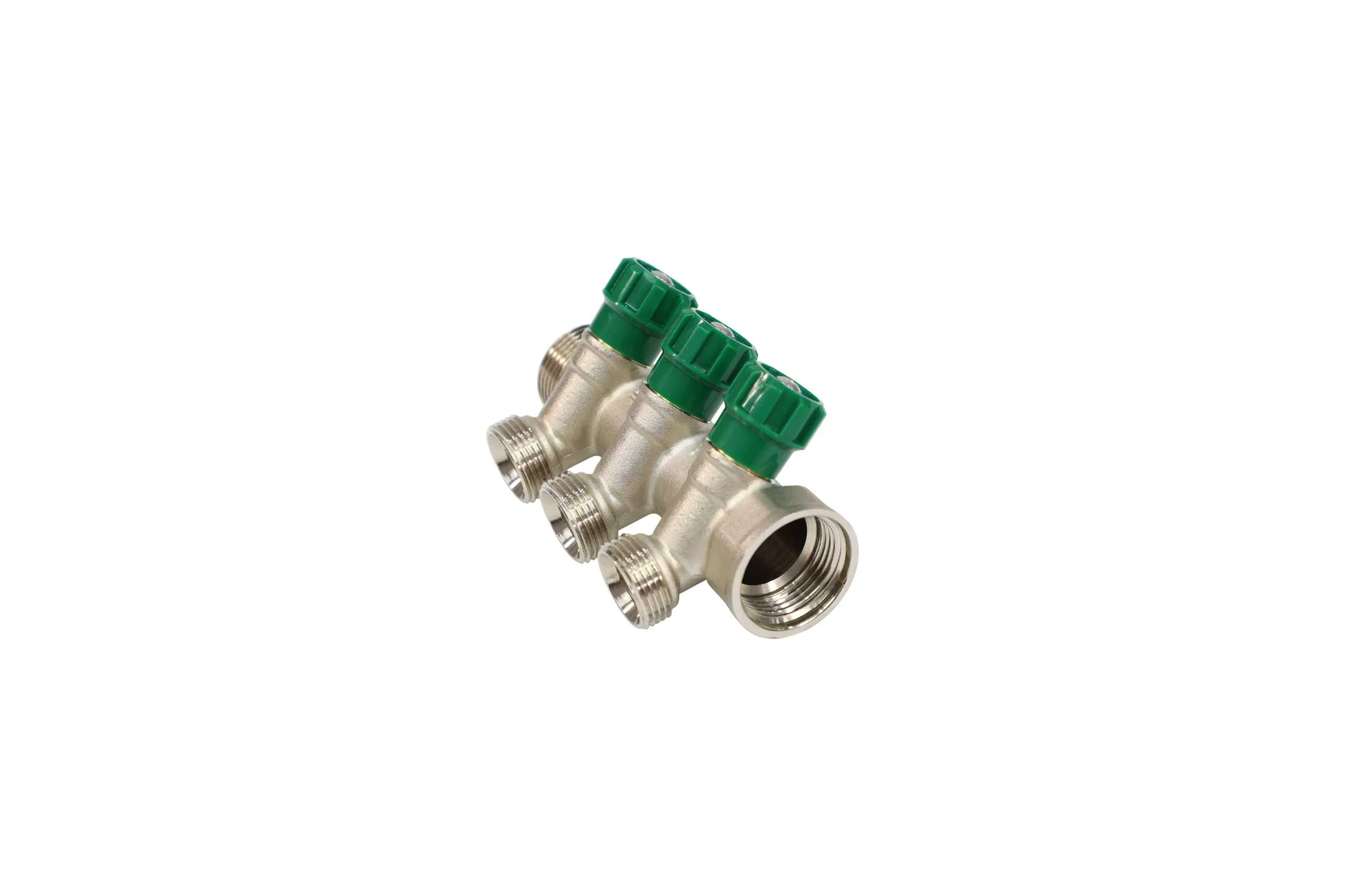 Коллектор с регулирующими клапанами SantechSystems 1", 3в 3/4" ЕК н/р, межосевое расстояние между выходами 36мм 129-9352