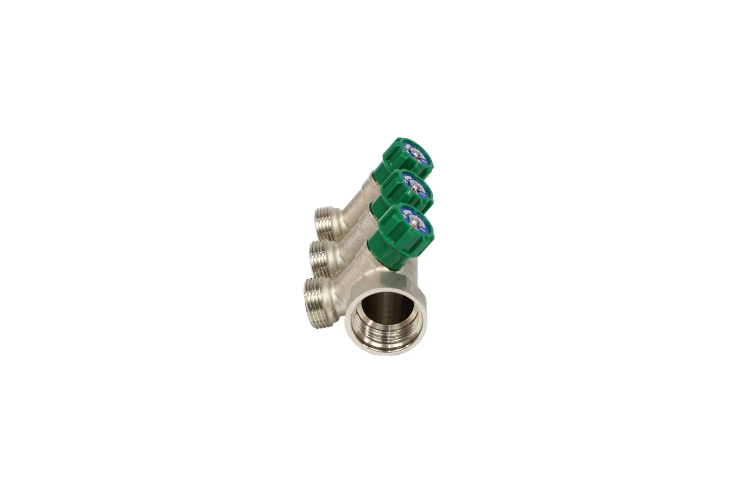 Коллектор с регулирующими клапанами SantechSystems 1", 3в 3/4" ЕК н/р, межосевое расстояние между выходами 36мм 129-9352