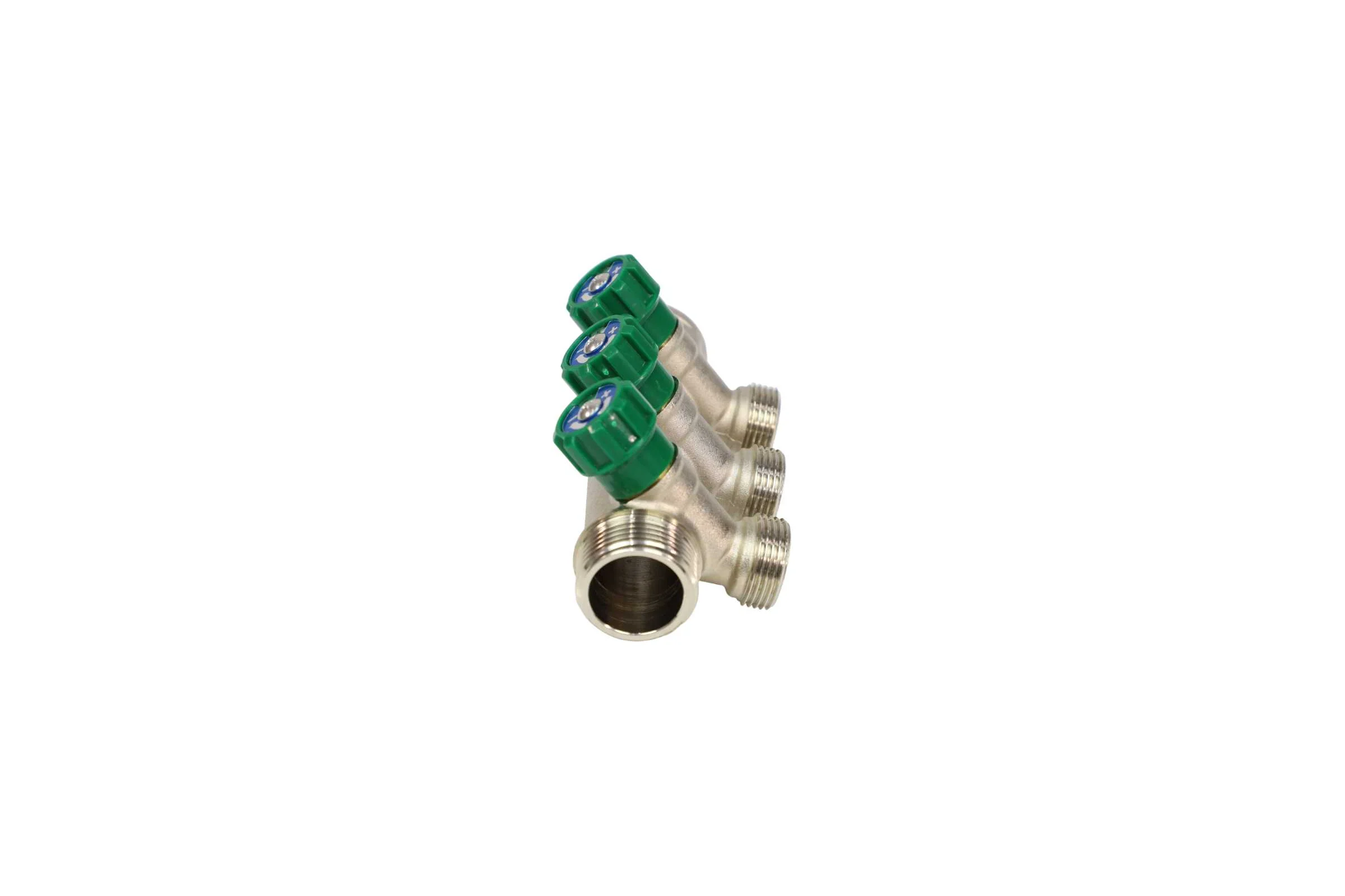 Коллектор с регулирующими клапанами SantechSystems 1", 3в 3/4" ЕК н/р, межосевое расстояние между выходами 36мм 129-9352