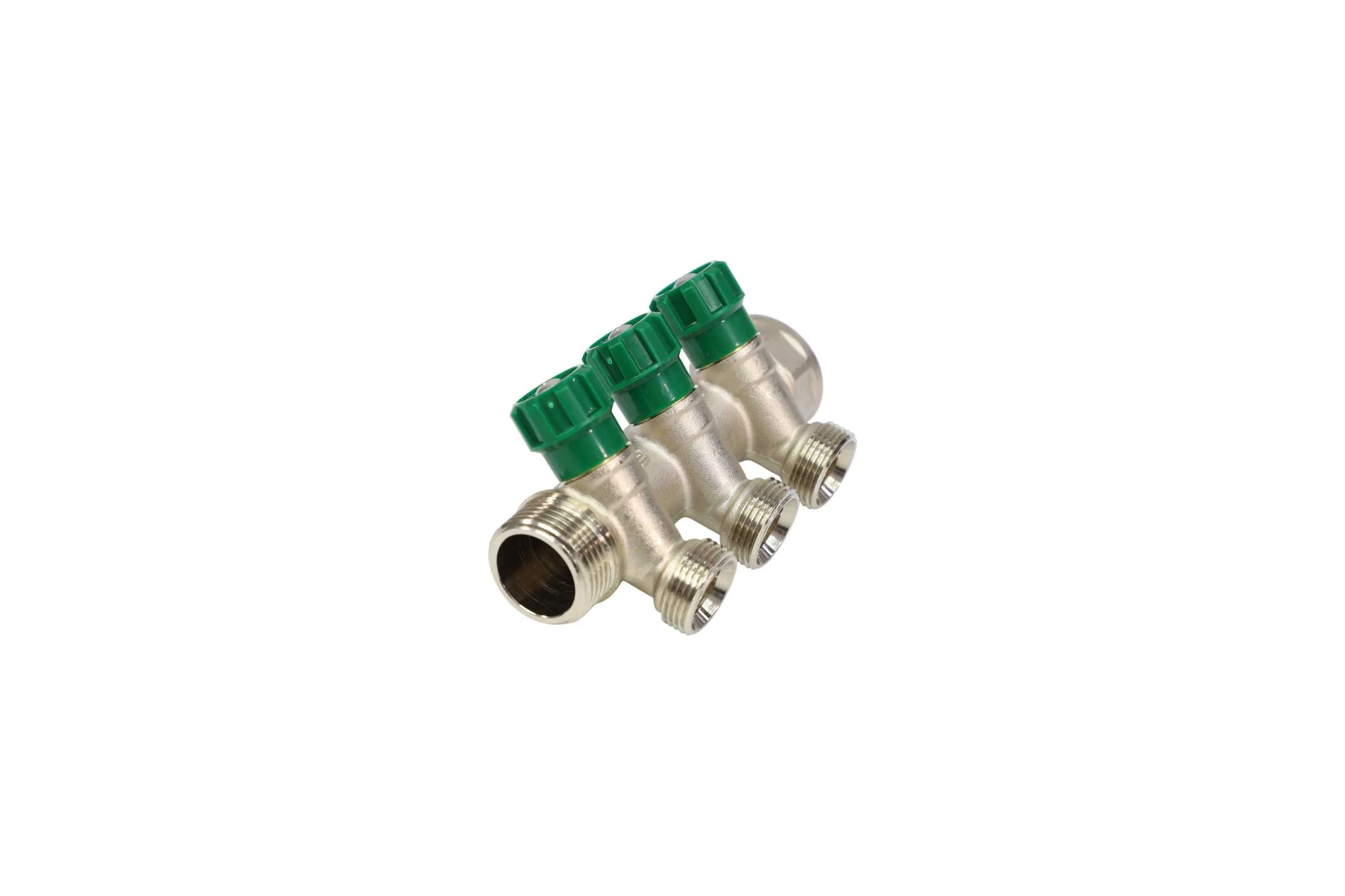 Коллектор с регулирующими клапанами SantechSystems 1", 3в 3/4" ЕК н/р, межосевое расстояние между выходами 36мм 129-9352