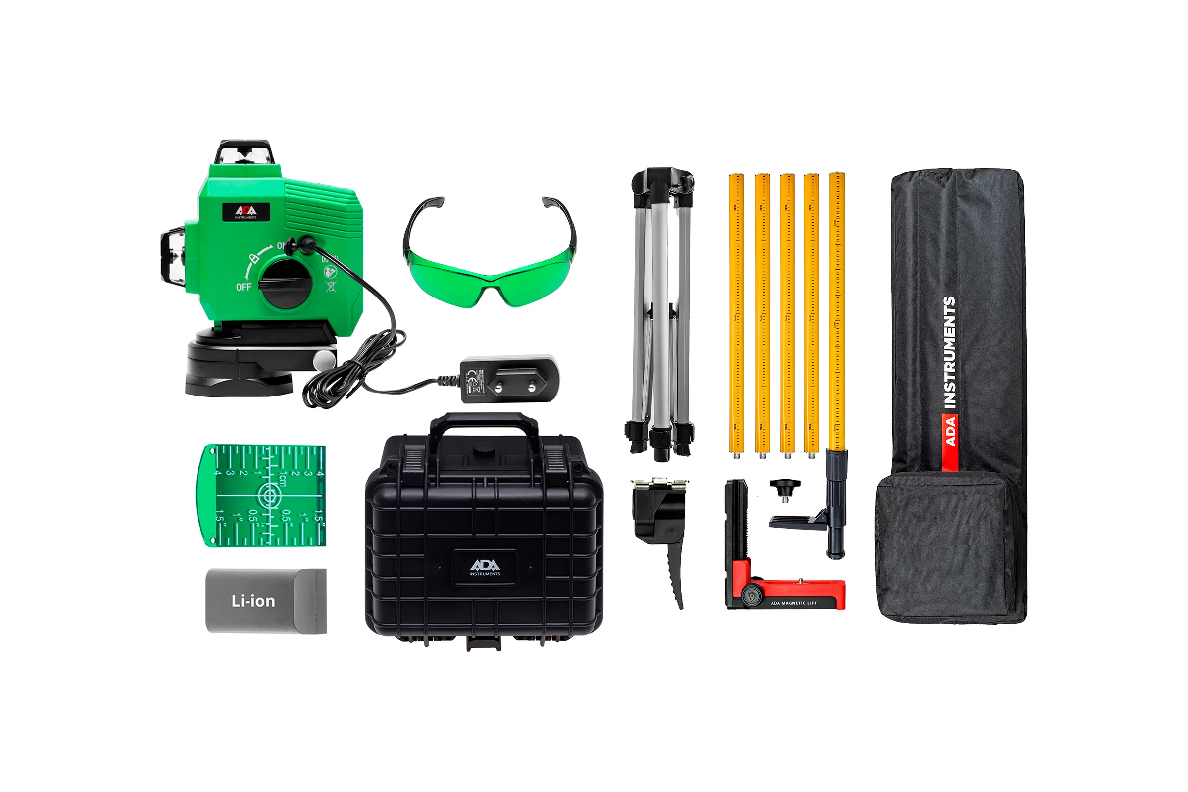 Лазерный уровень ADA TopLiner 3-360 GREEN SPECIAL EDITION ( TopLiner 3-360 GREEN + Silver PLUS + Tripod) А00749