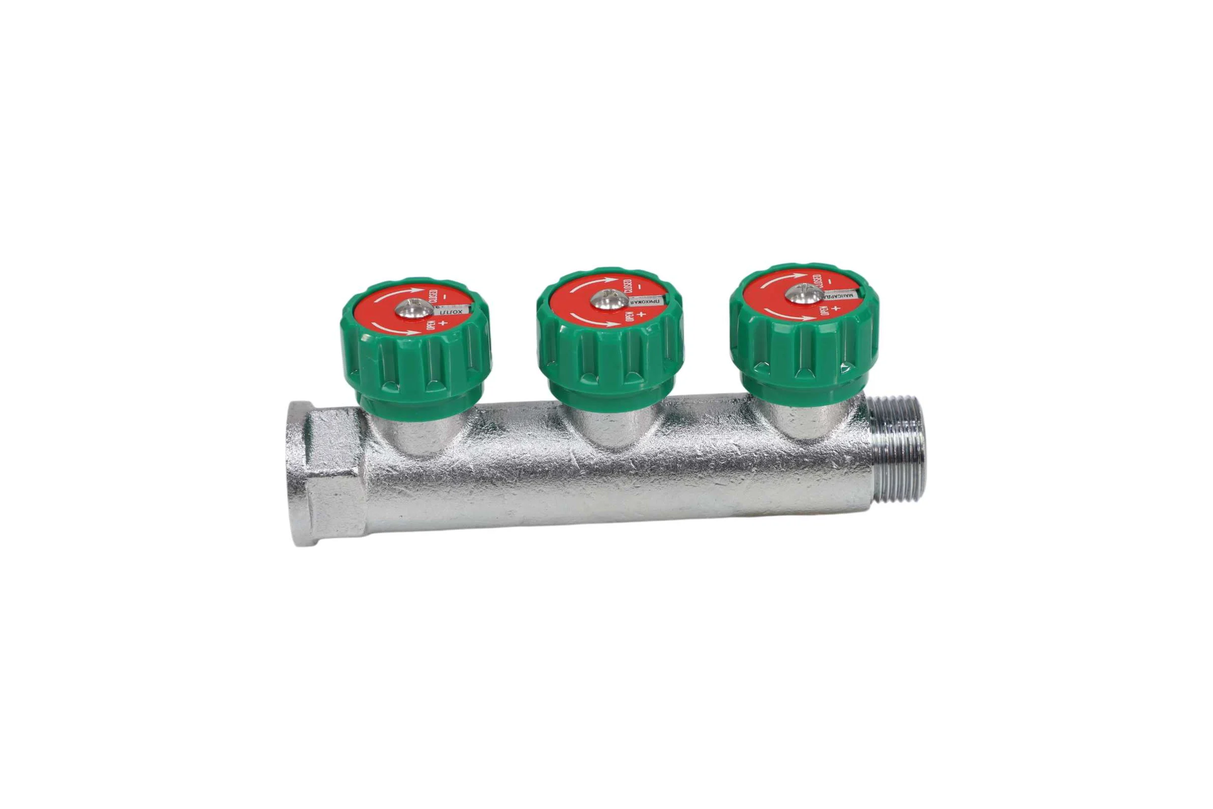 Коллектор лат клап рег SantechSystems 3/4", 3 выхода под плоское уплотнение 1/2" н/р, межосевое расстояние между выходами 45мм 129-8673