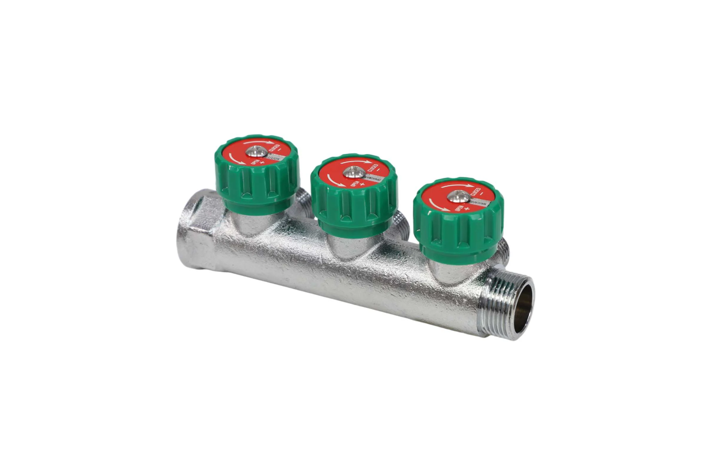 Коллектор лат клап рег SantechSystems 3/4", 3 выхода под плоское уплотнение 1/2" н/р, межосевое расстояние между выходами 45мм 129-8673
