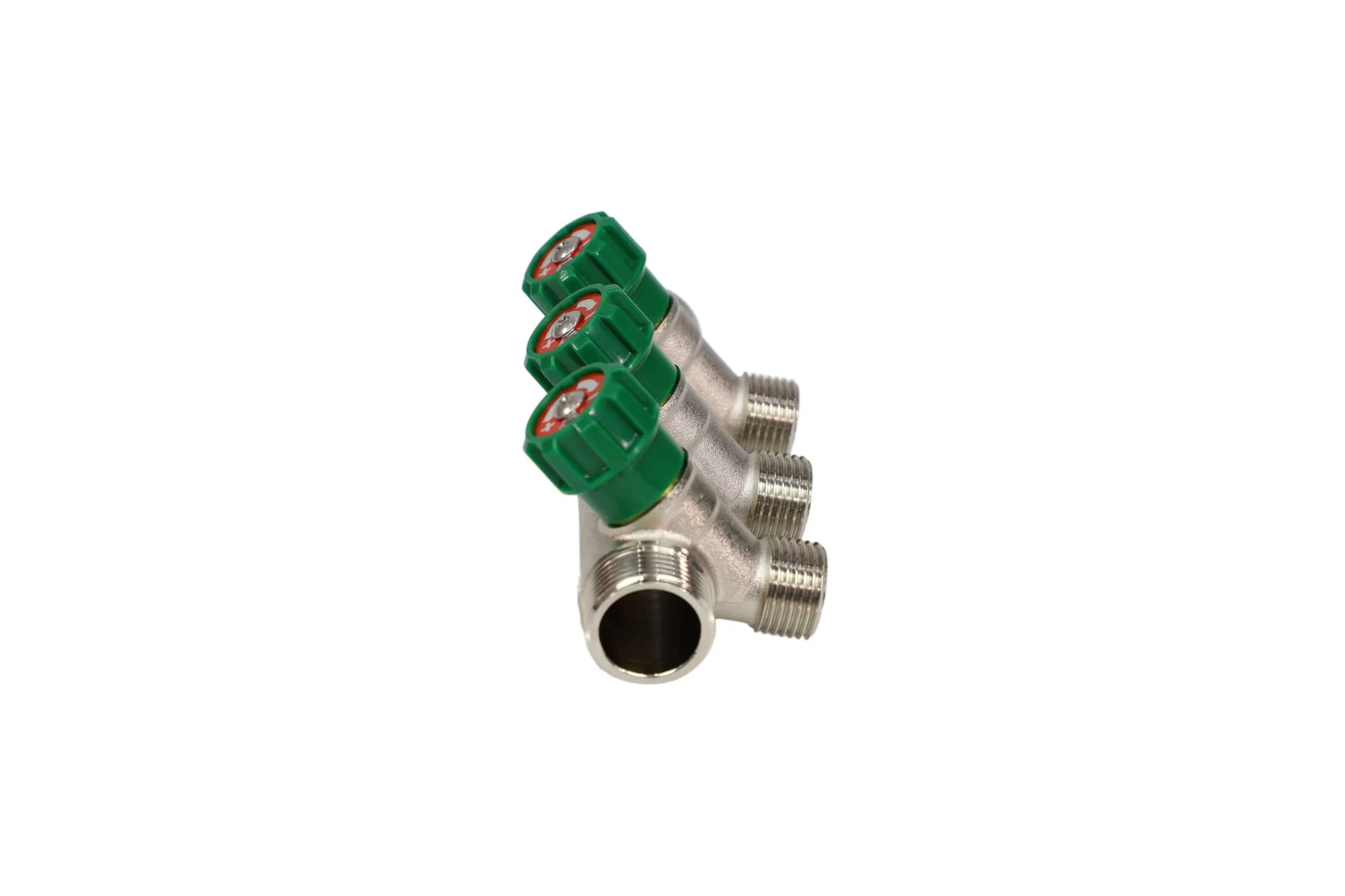 Коллектор лат клап рег SantechSystems 3/4", 3 выхода под плоское уплотнение 1/2" н/р, межосевое расстояние между выходами 36мм 129-9346